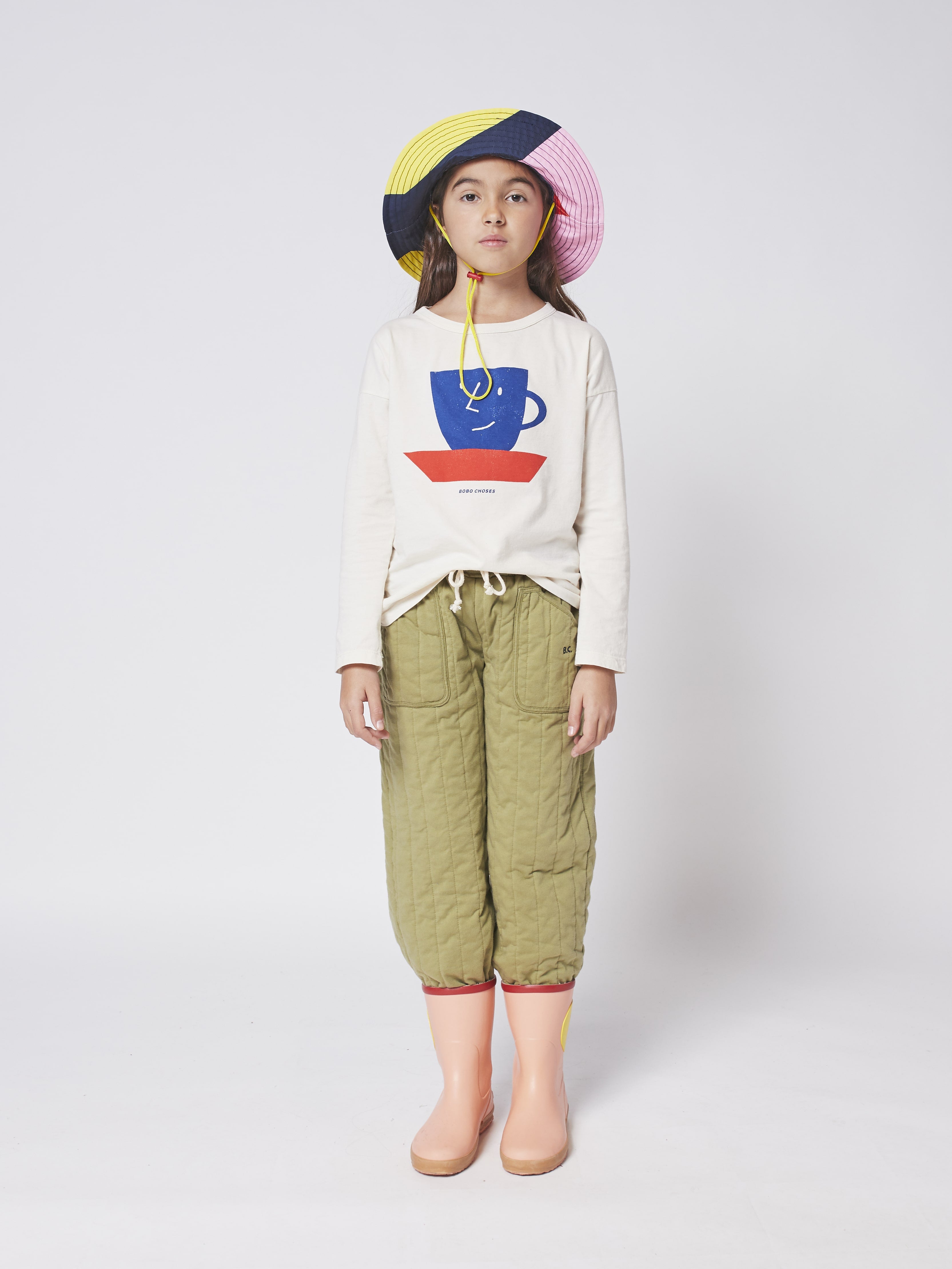 Boys & Girls Beige Logo Cotton T-Shirt