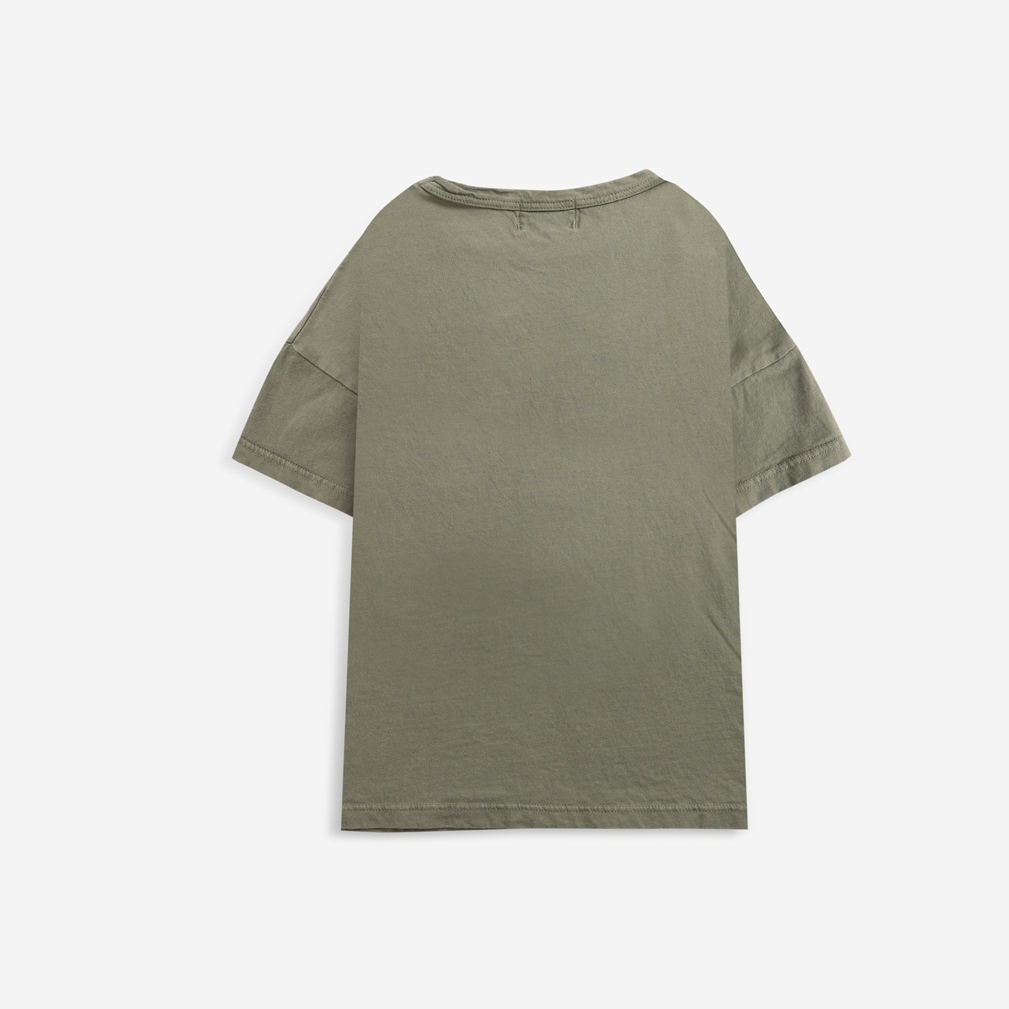 Boys & Girls Dark Green Printed Cotton T-Shirt