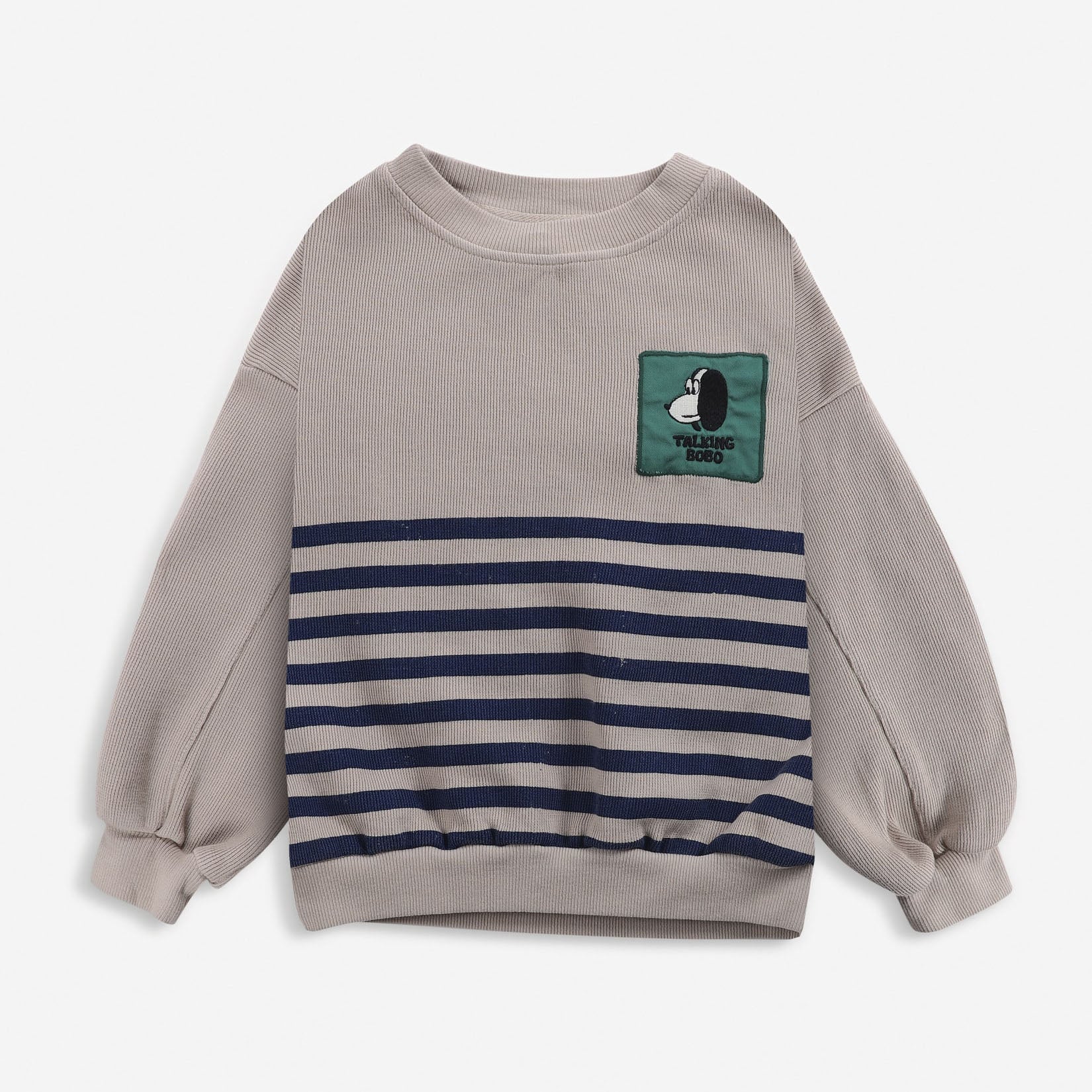 Boys & Girls Grey Stripes Cotton Sweatshirt