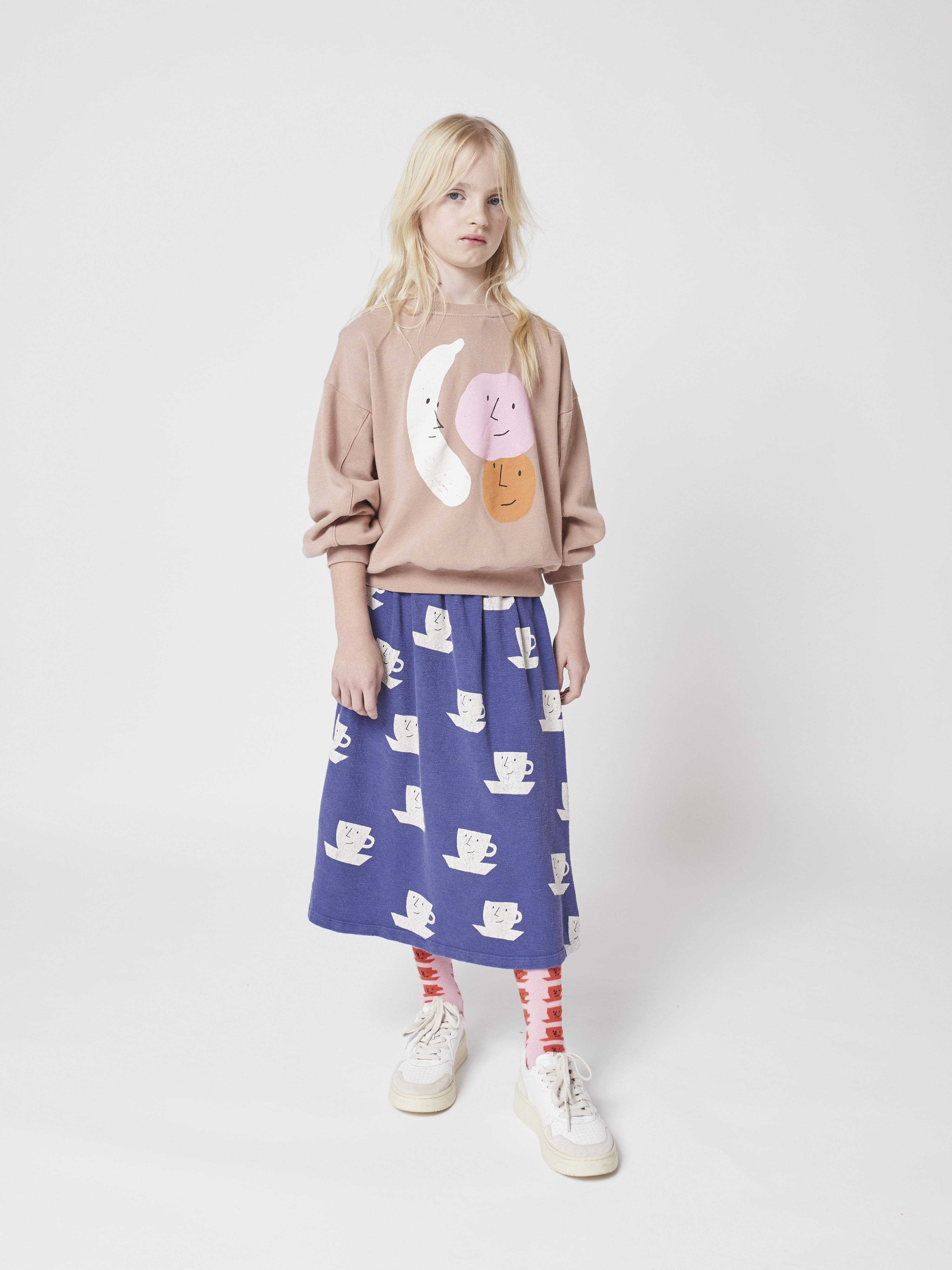 Boys & Girls Pink Printed Cotton Sweatshirt