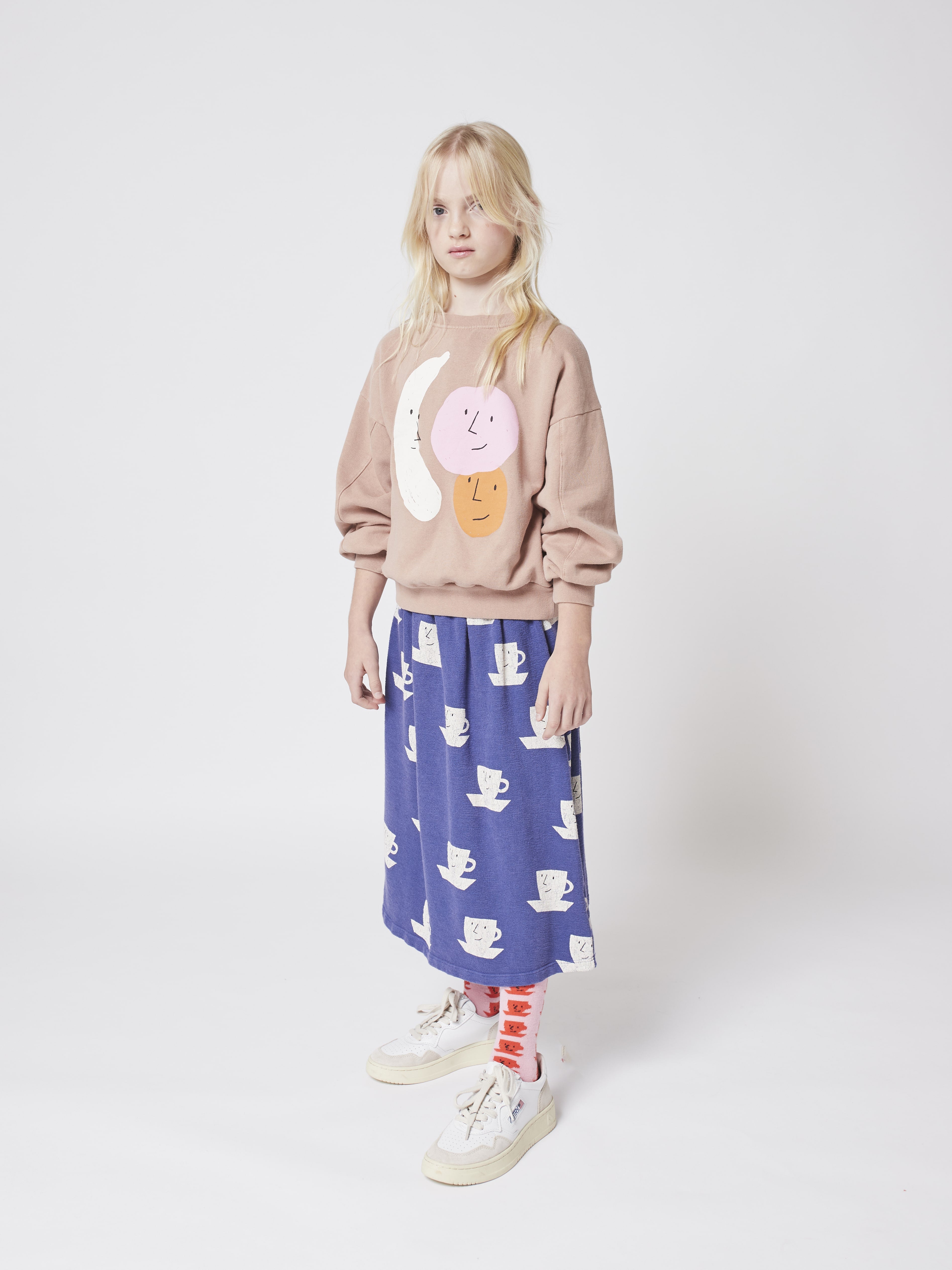 Boys & Girls Pink Printed Cotton Sweatshirt