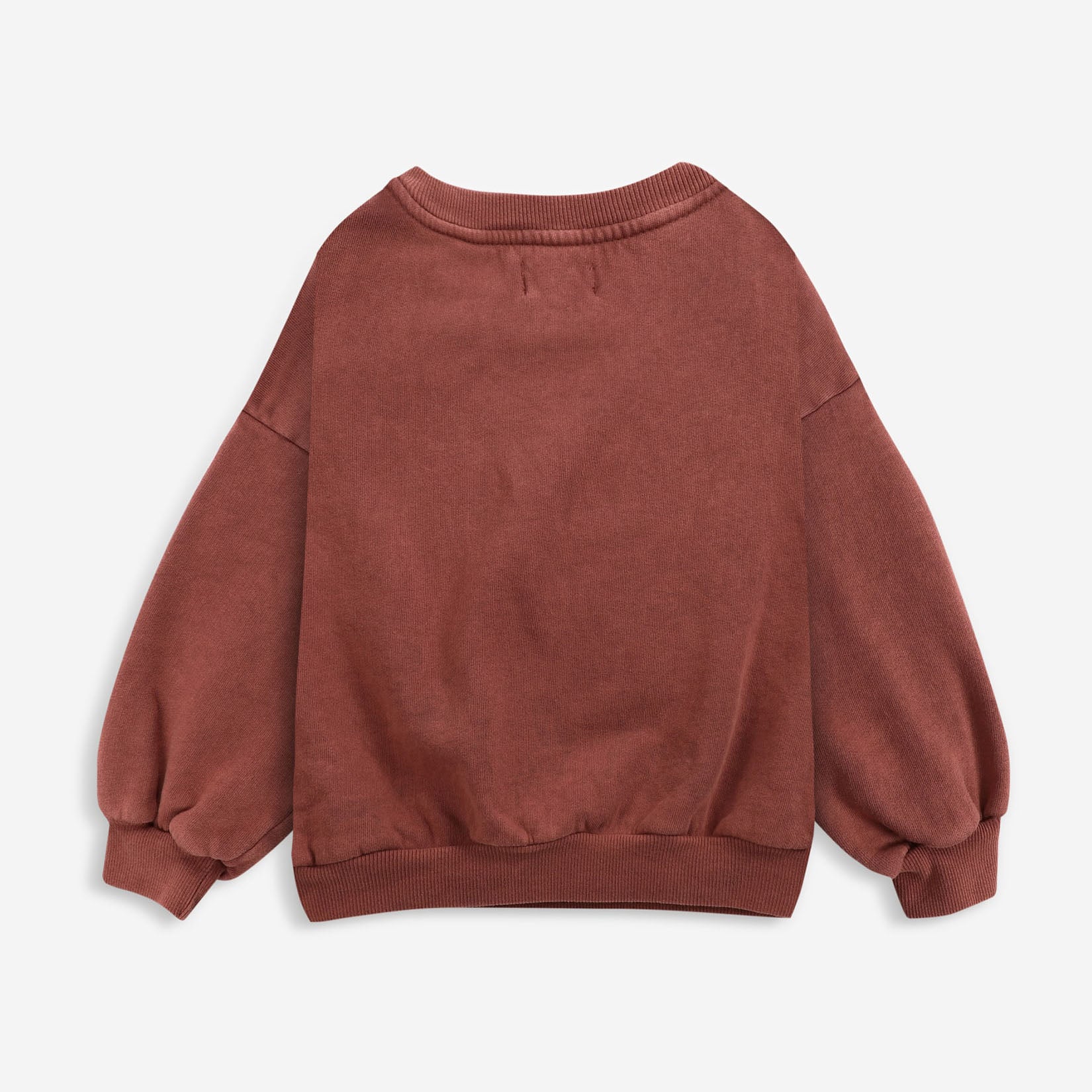 Boys & Girls Dark Red Printed Cotton Sweatshirt