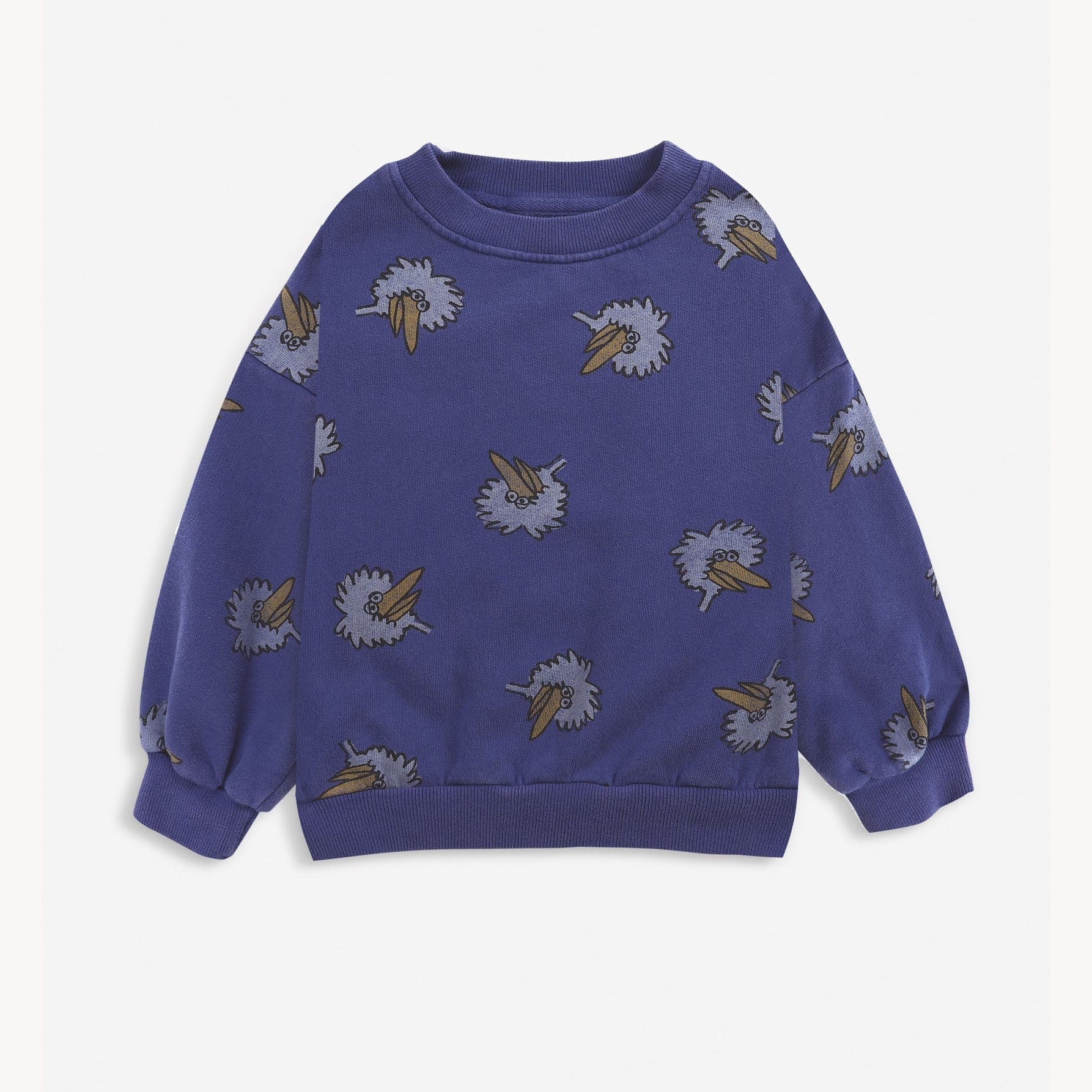 Boys & Girls Blue Printed Cotton Sweatshirt