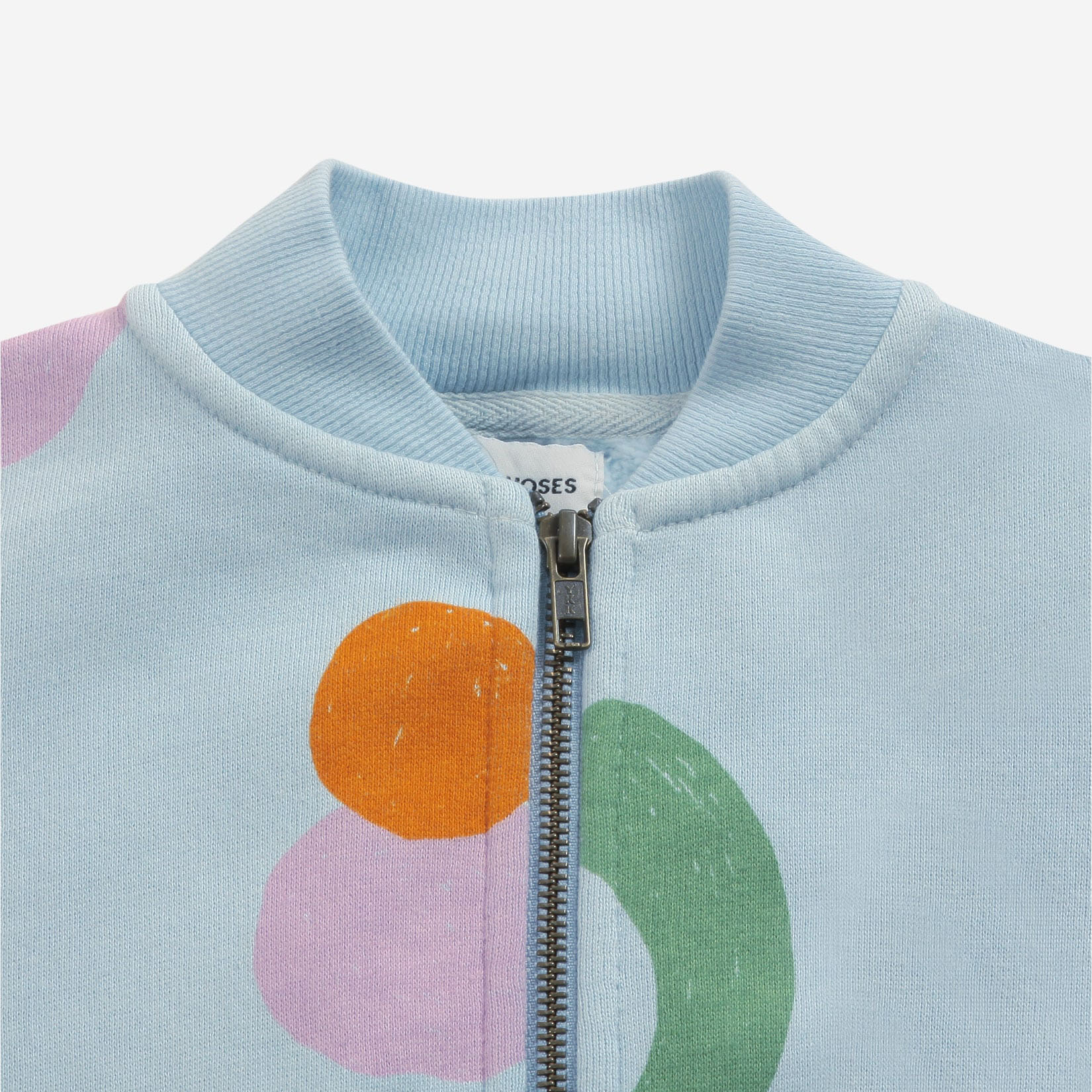 Boys & Girls Blue Printed Zip-Up Top