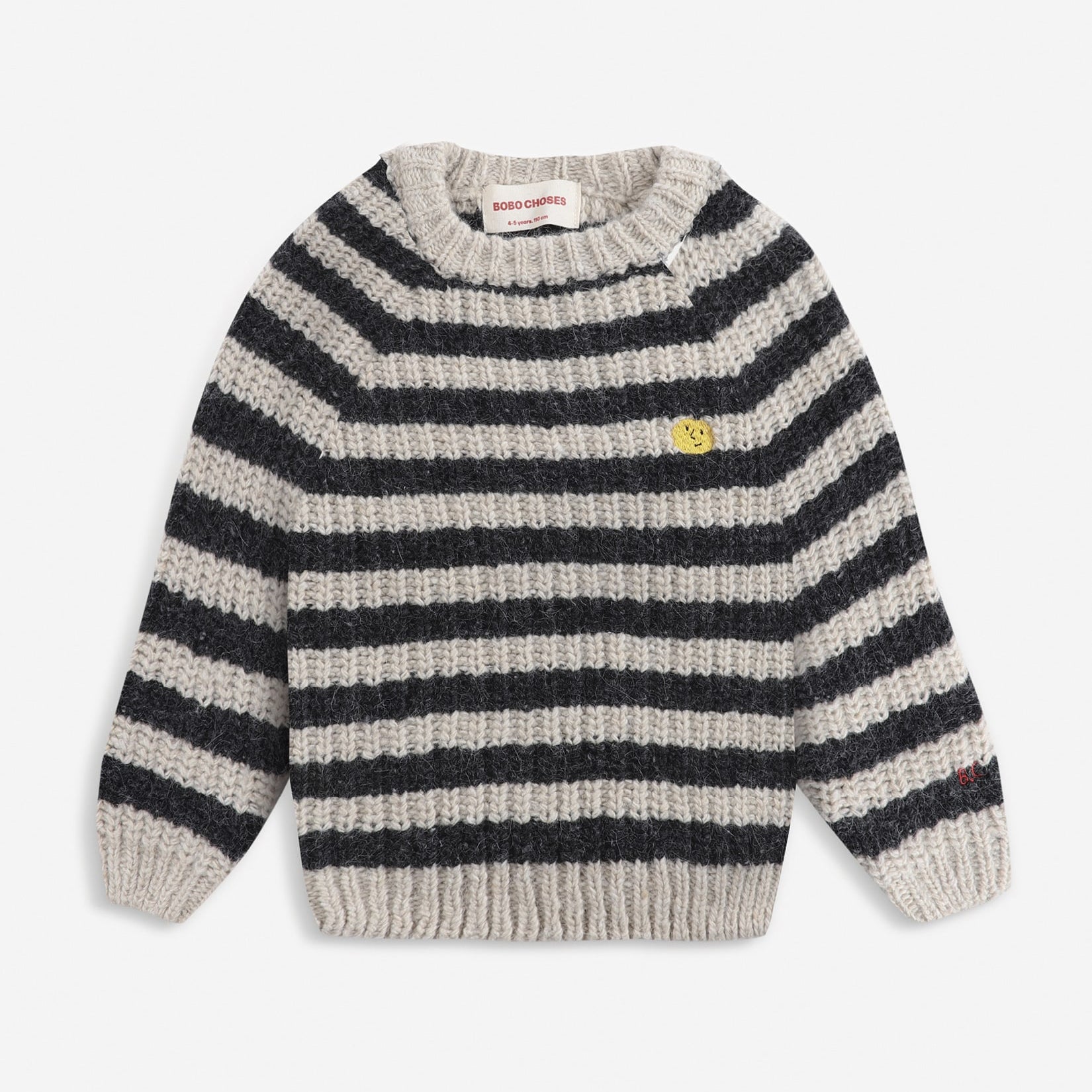 Boys & Girls Black Stripes Wool Sweater