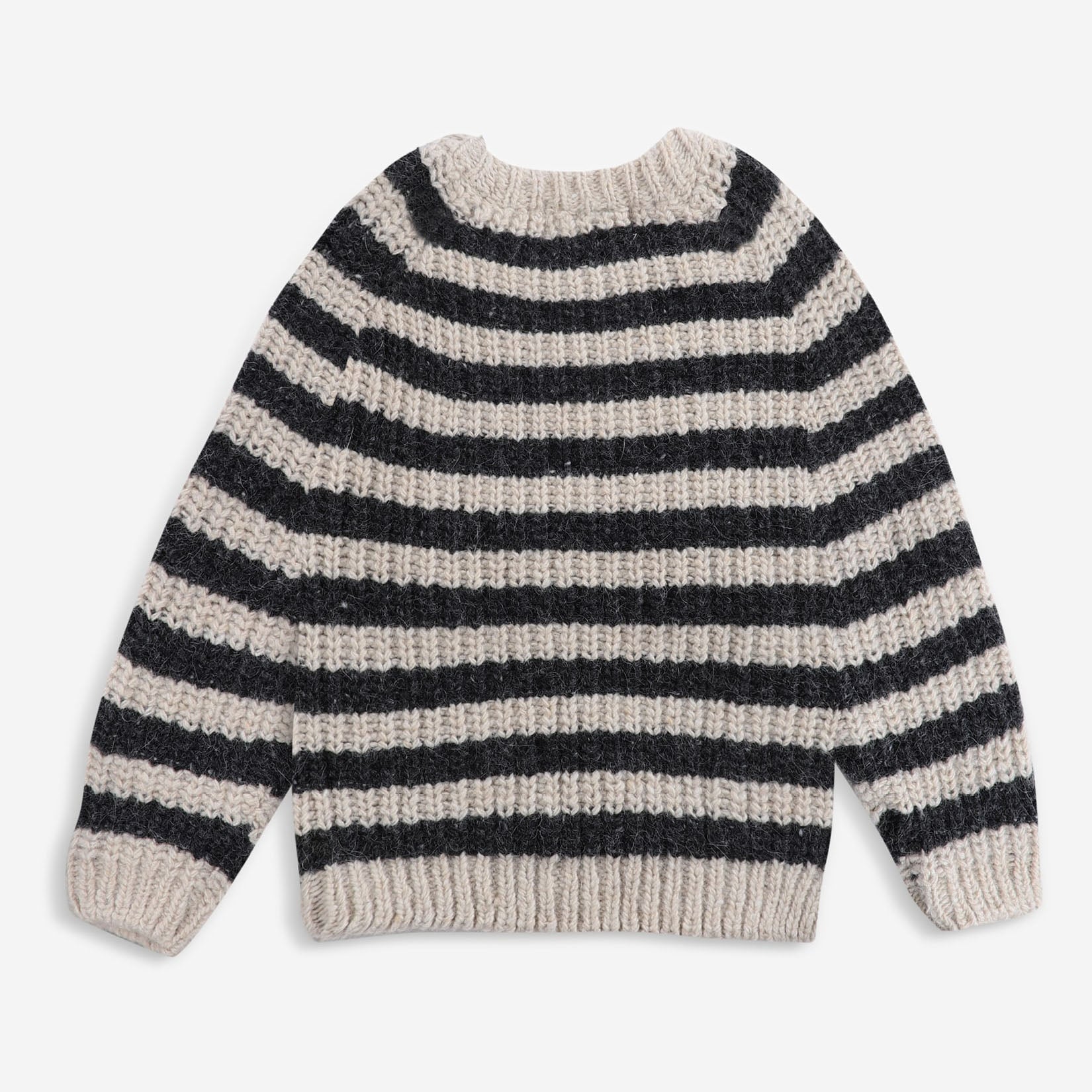 Boys & Girls Black Stripes Wool Sweater