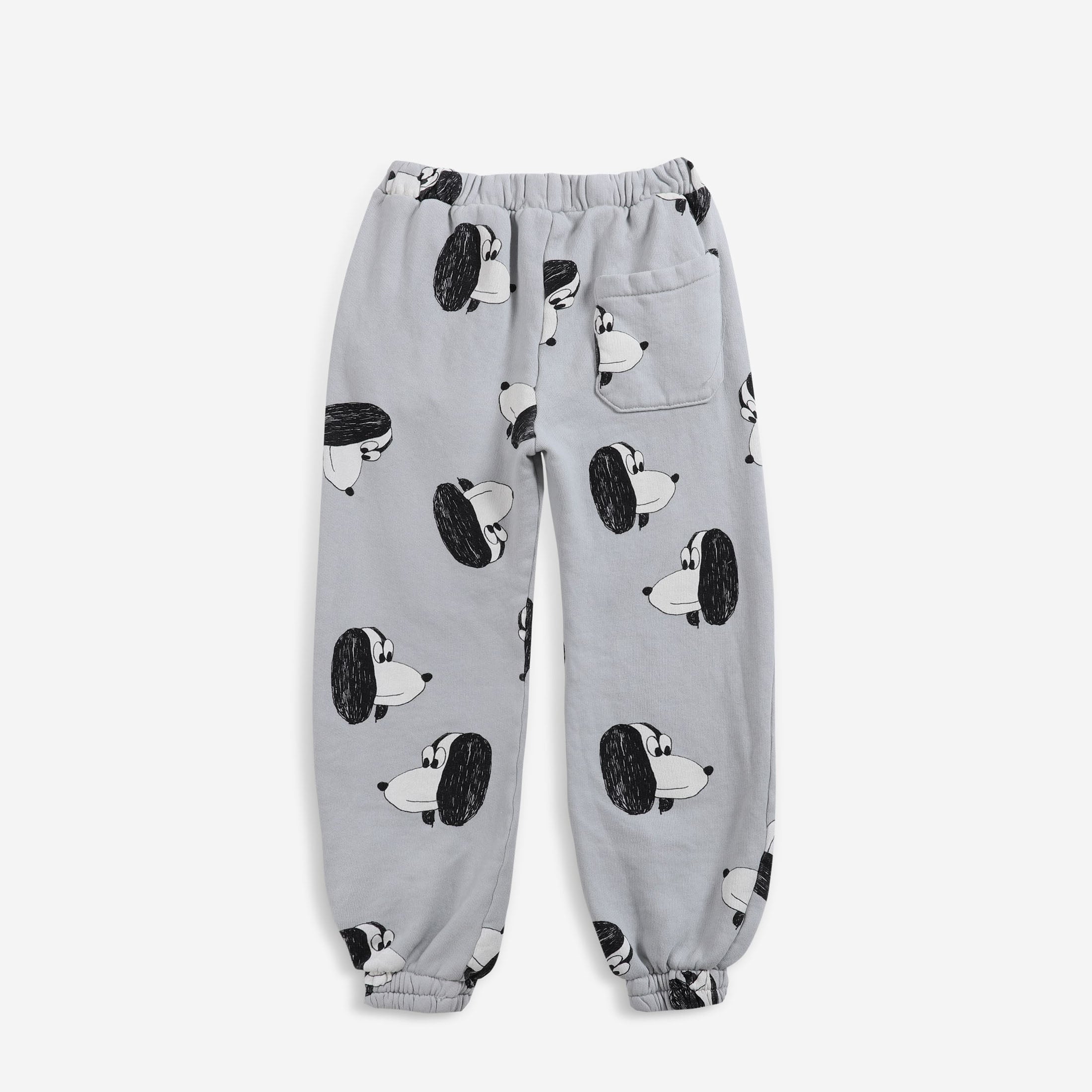 Boys & Girls Grey Printed Cotton Trousers