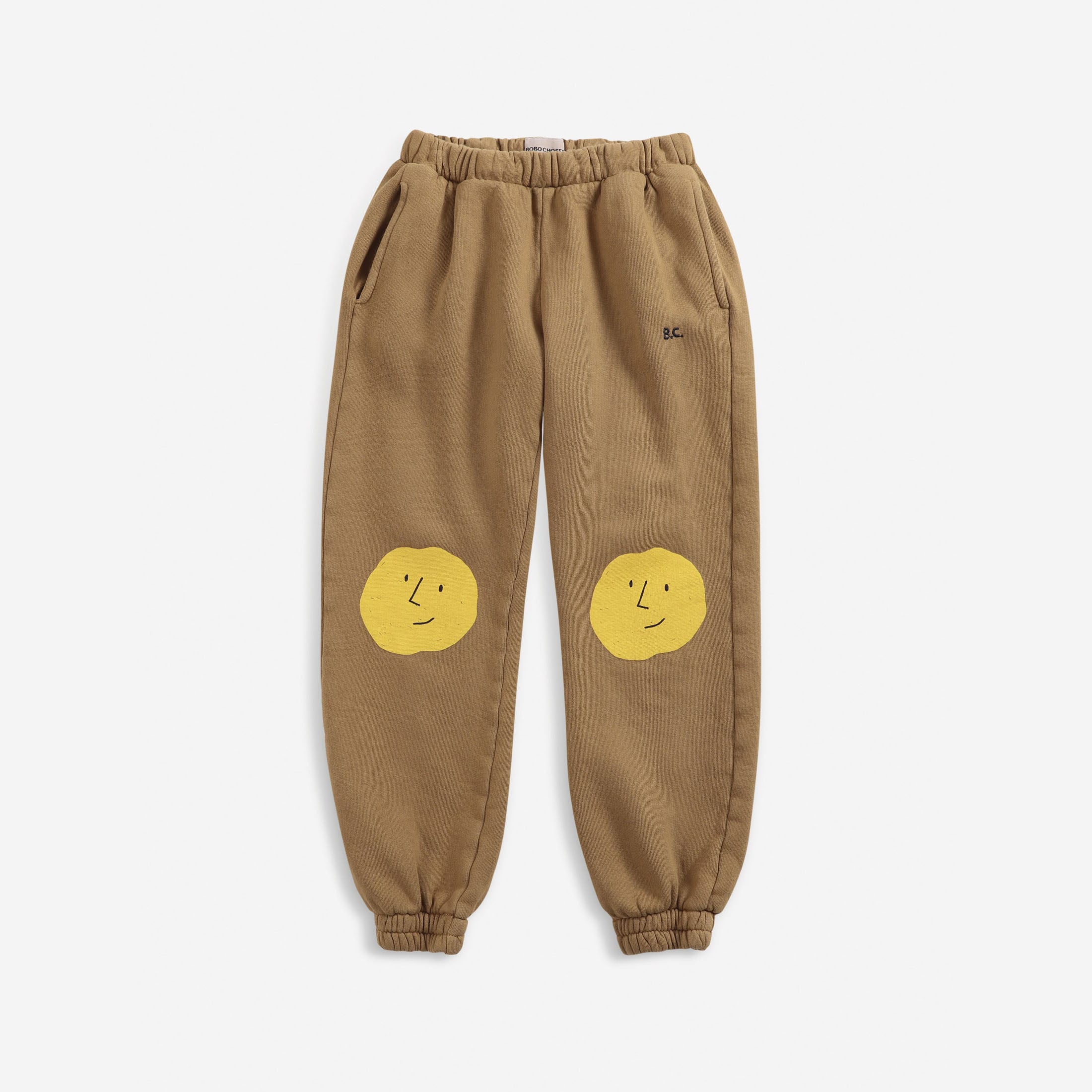 Boys & Girls Brown Printed Cotton Trousers