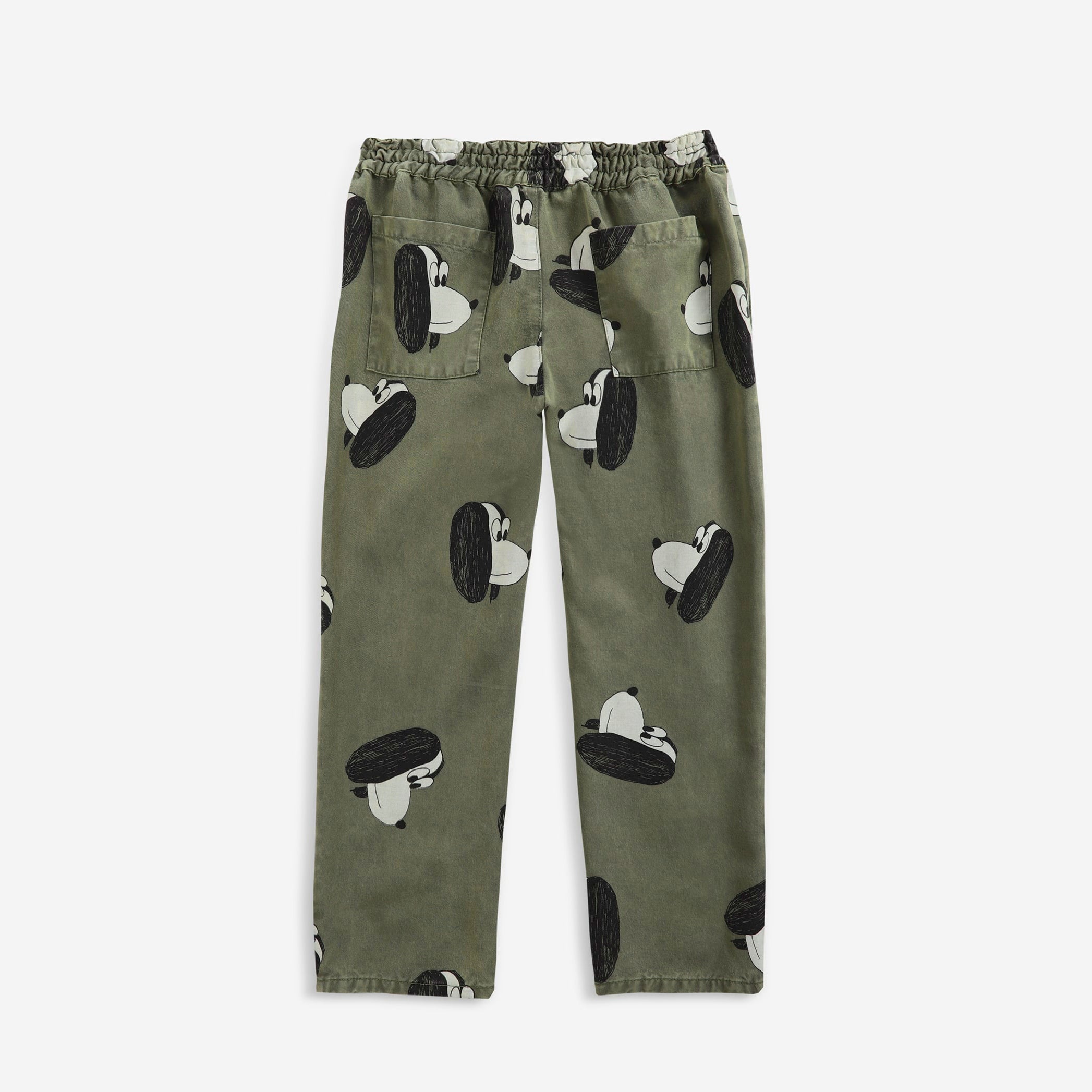 Boys & Girls Green Printed Cotton Trousers