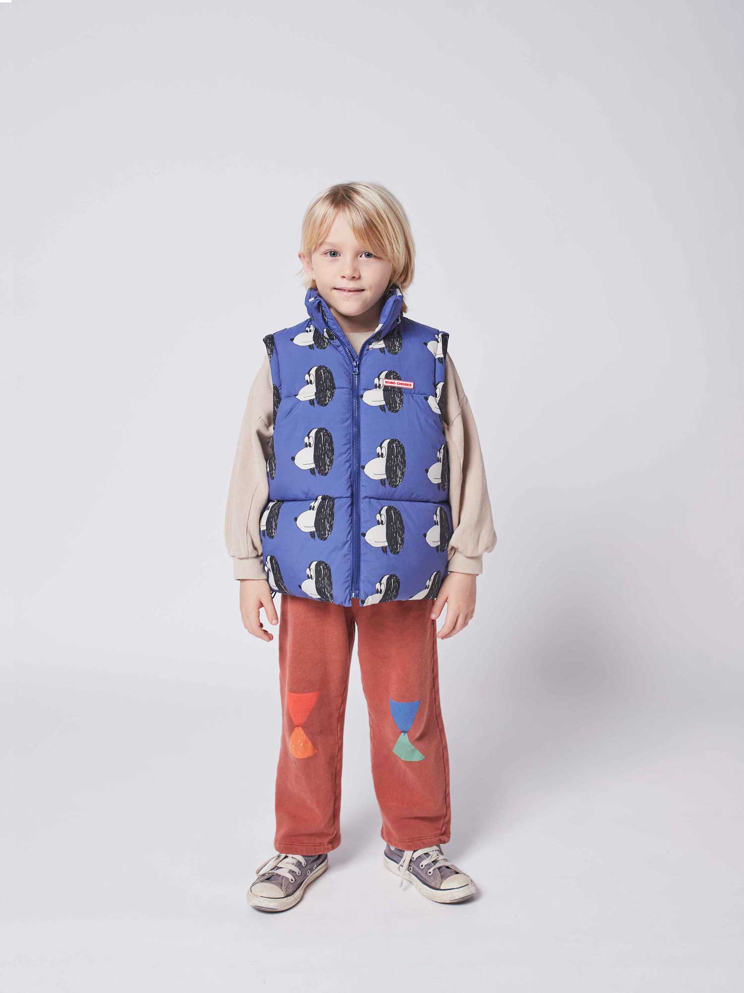 Boys & Girls Blue Printed Removable Jacket