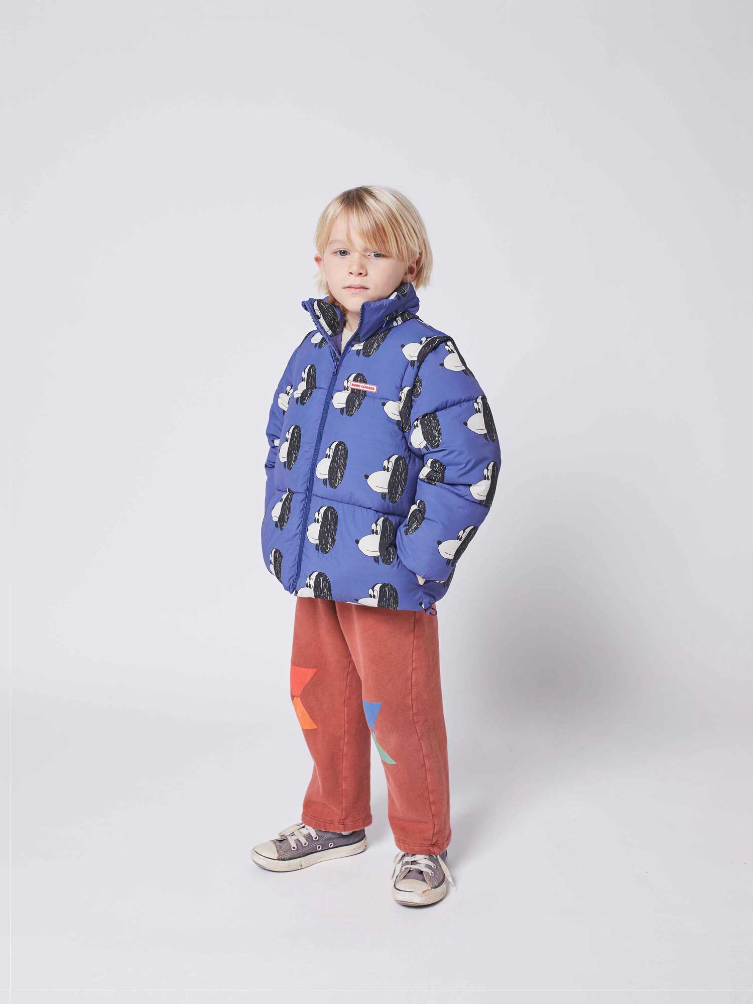 Boys & Girls Blue Printed Removable Jacket