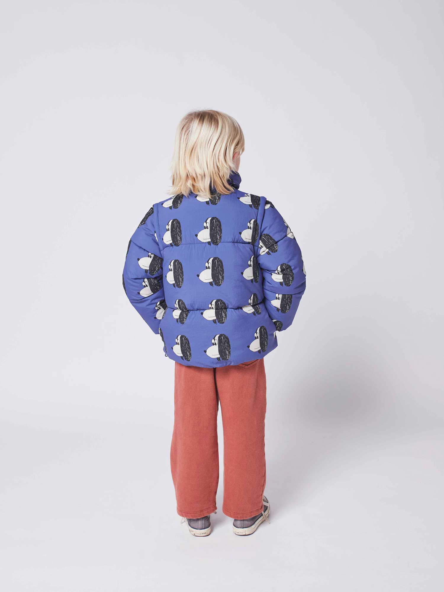 Boys & Girls Blue Printed Removable Jacket