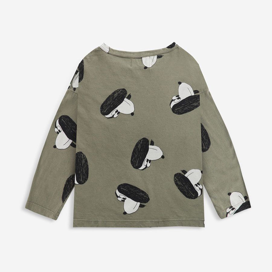 Boys & Girls Dark Green Printed Cotton T-Shirt