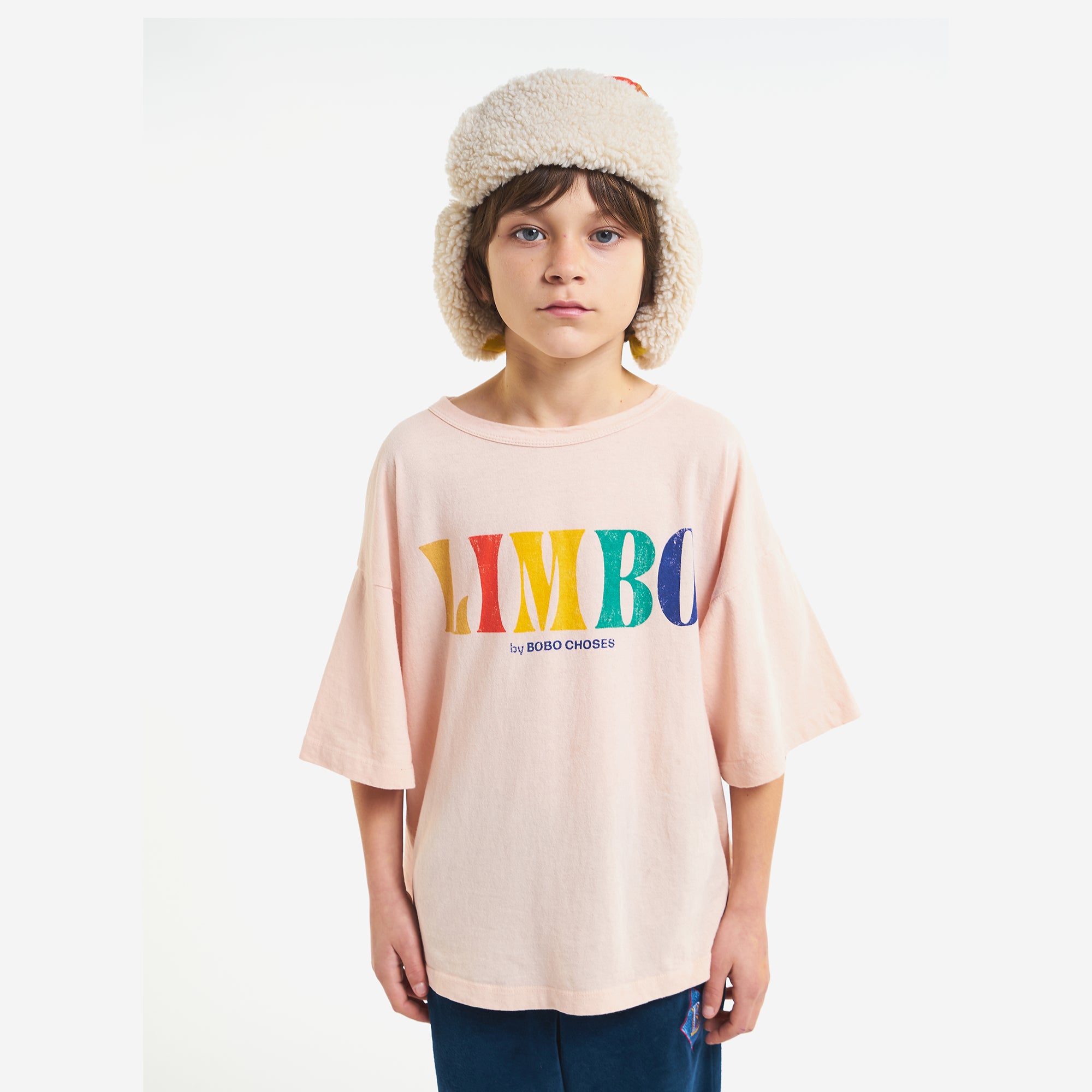 Boys & Girls Light Pink Logo Cotton T-Shirt