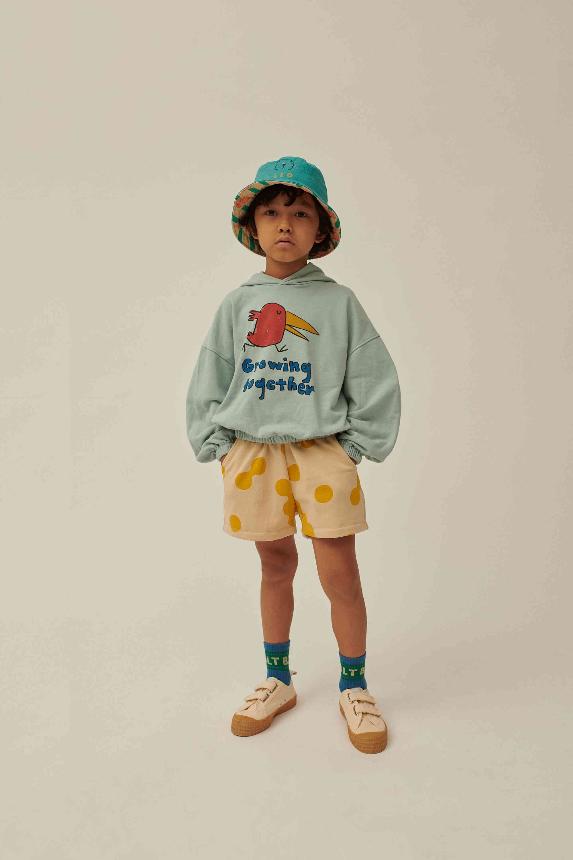 Boys & Girls Blue Hooded Sweatshirt