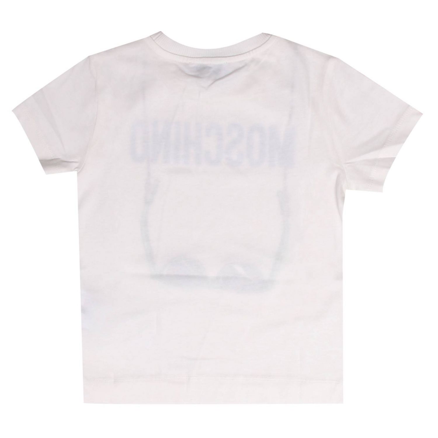 Boys & Girls White Printed Cotton T-Shirt