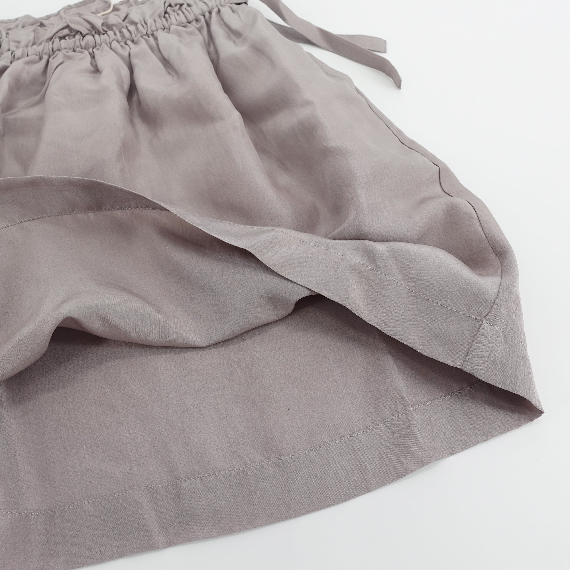 Girls Light Grey Silk Skirt