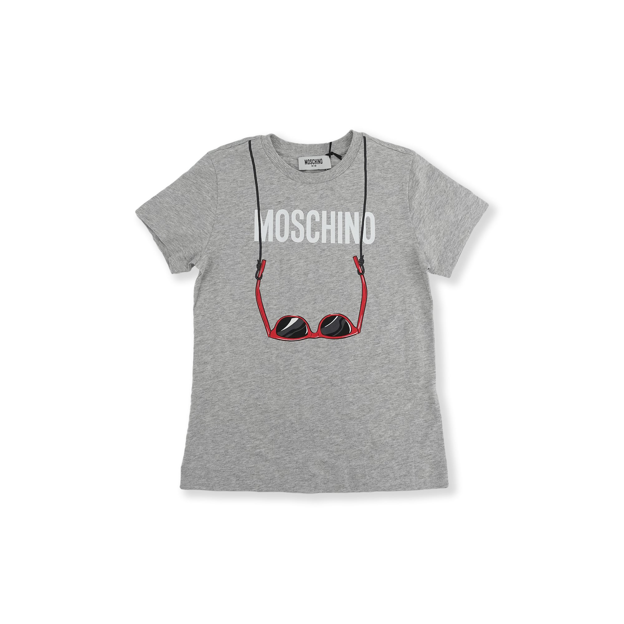 Boys & Girls Light Grey Printed Cotton T-Shirt