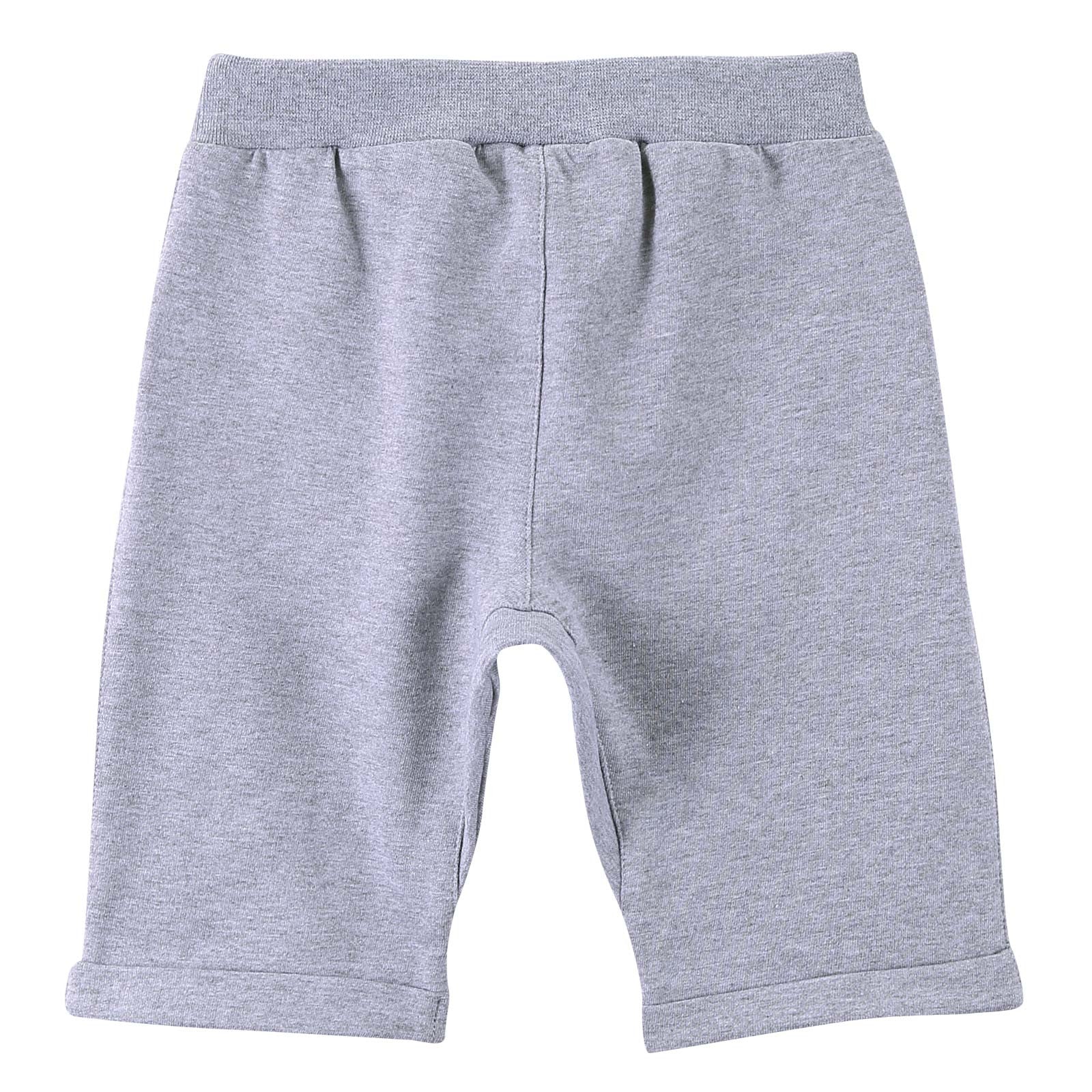 Baby Boys Grey Cotton Printed Trims Bermuda Short - CÉMAROSE | Children's Fashion Store - 2