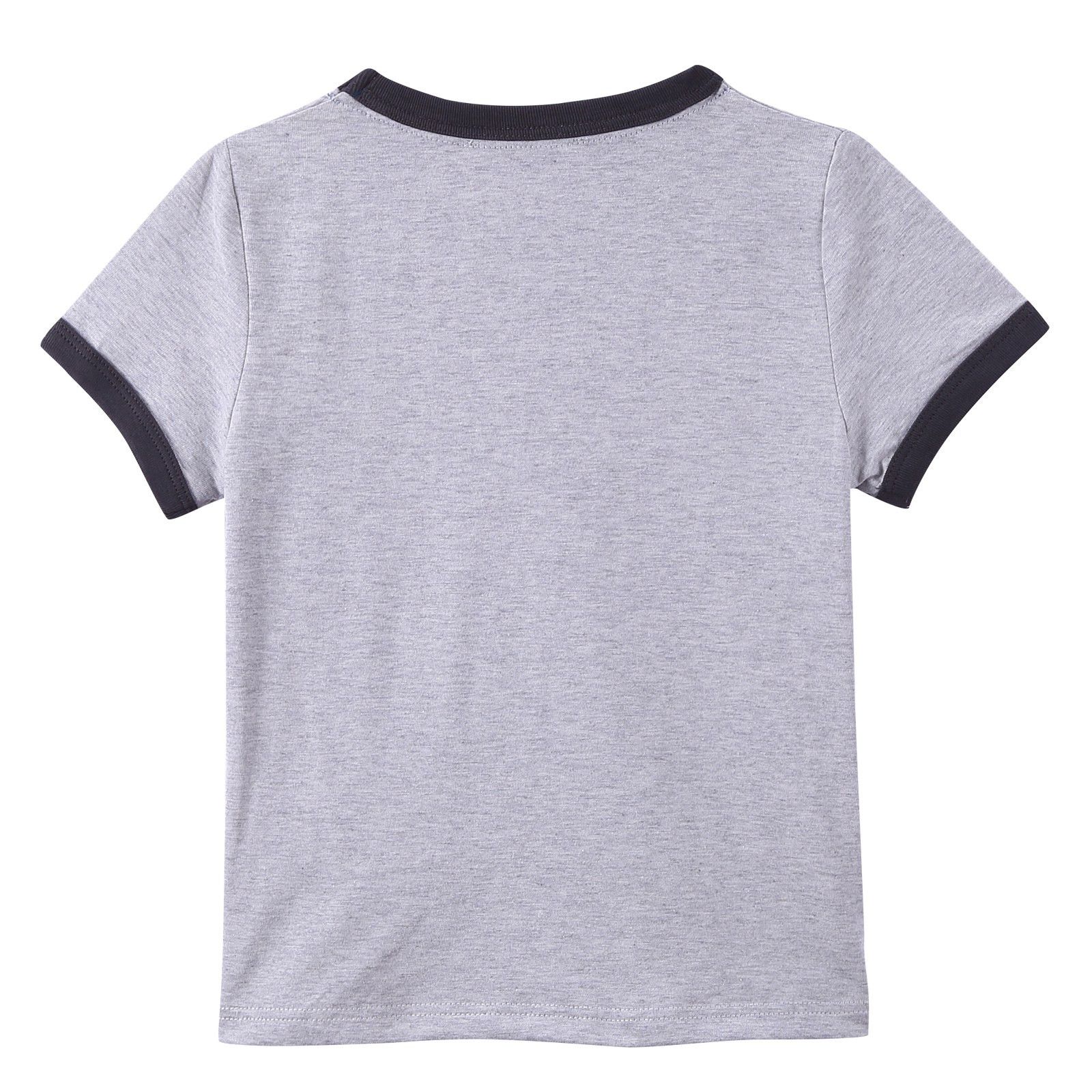 Boys Grey Cotton T-Shirt With Fancy Illustration Print - CÉMAROSE | Children's Fashion Store - 2