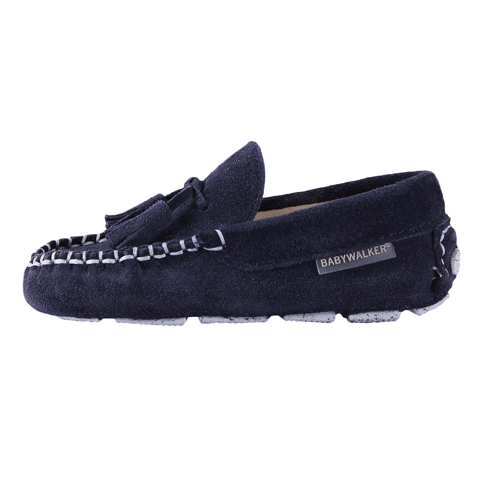 Boys&Girls Navy Blue Suede Leather Loafers - CÉMAROSE | Children's Fashion Store - 2