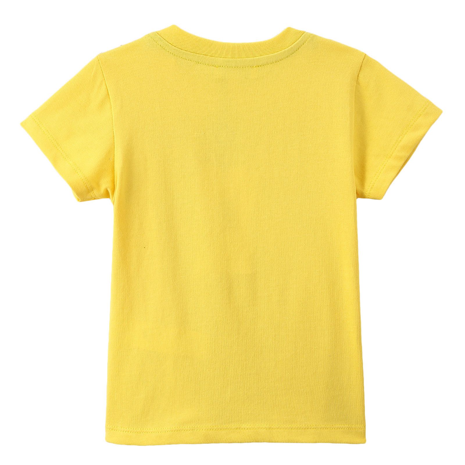 Boys Light Yellow Tiger Head Printed Cotton T-Shirt - CÉMAROSE | Children's Fashion Store - 2