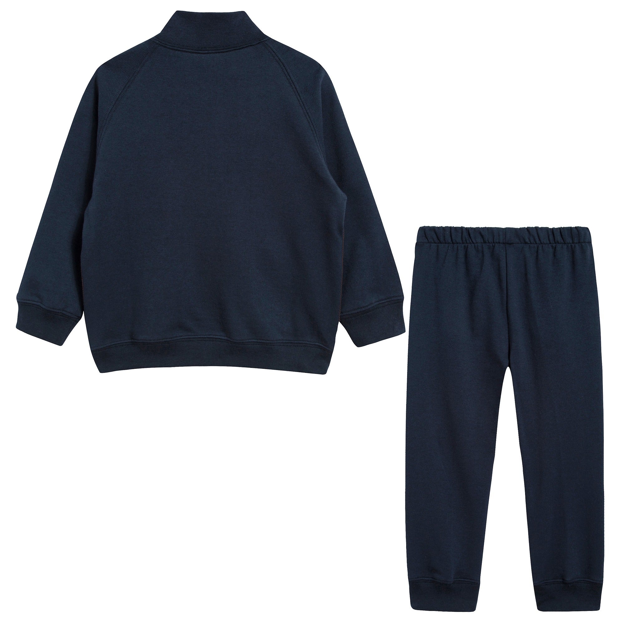 Baby Boys Dark Blue & Cocoa Cotton Two Piece Set