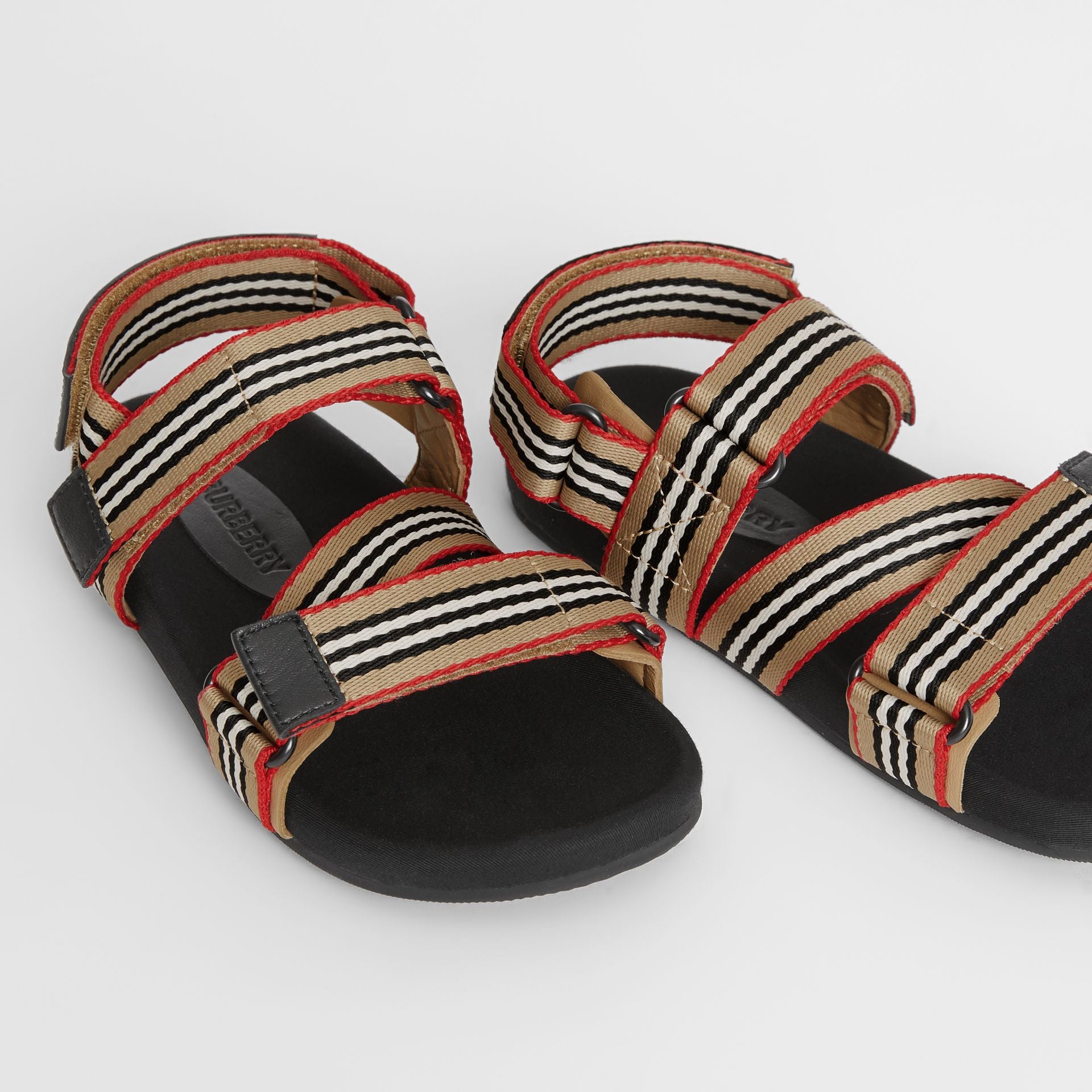 Boys & Girls Arch Beige & Black Cotton Sandals