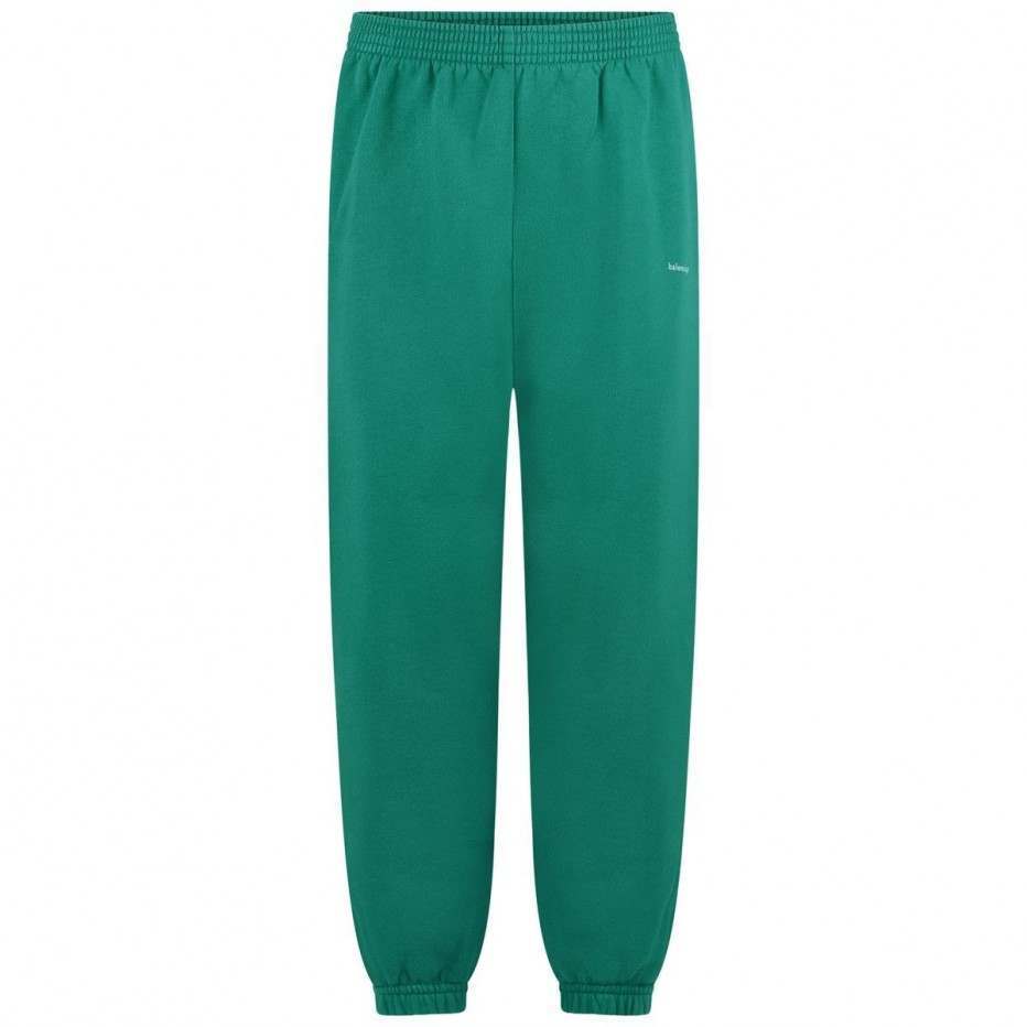 Boys Green Logo Cotton Trousers