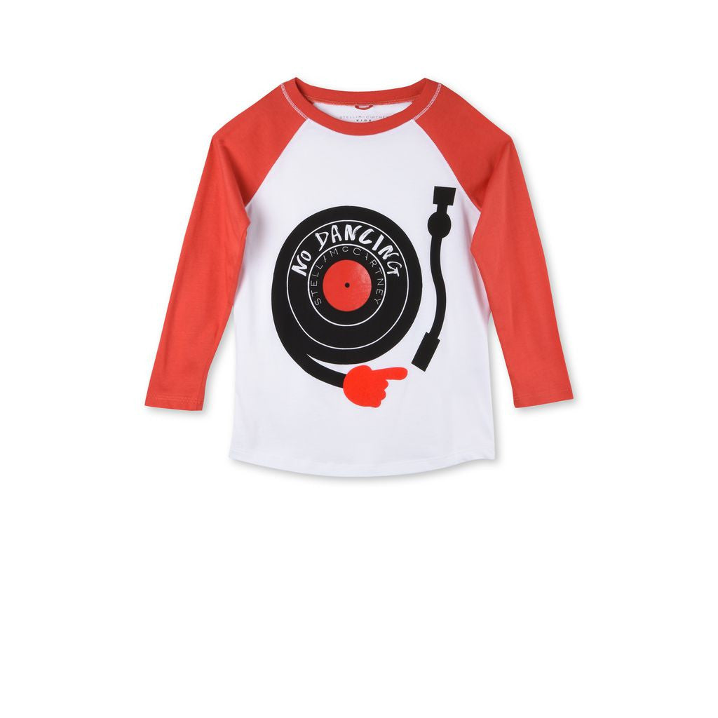 Boys Red No Dancing Print Max T-Shirt - CÉMAROSE | Children's Fashion Store - 1