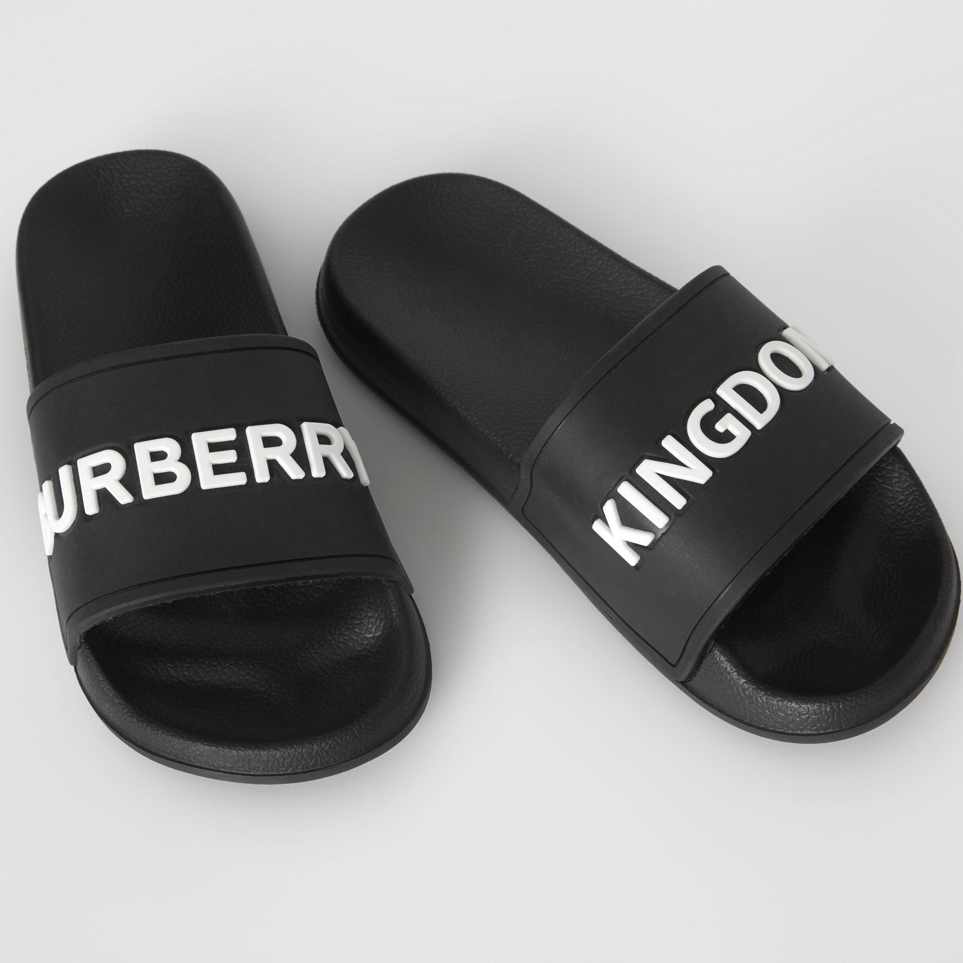 Boys & Girls Black Logo Sandals