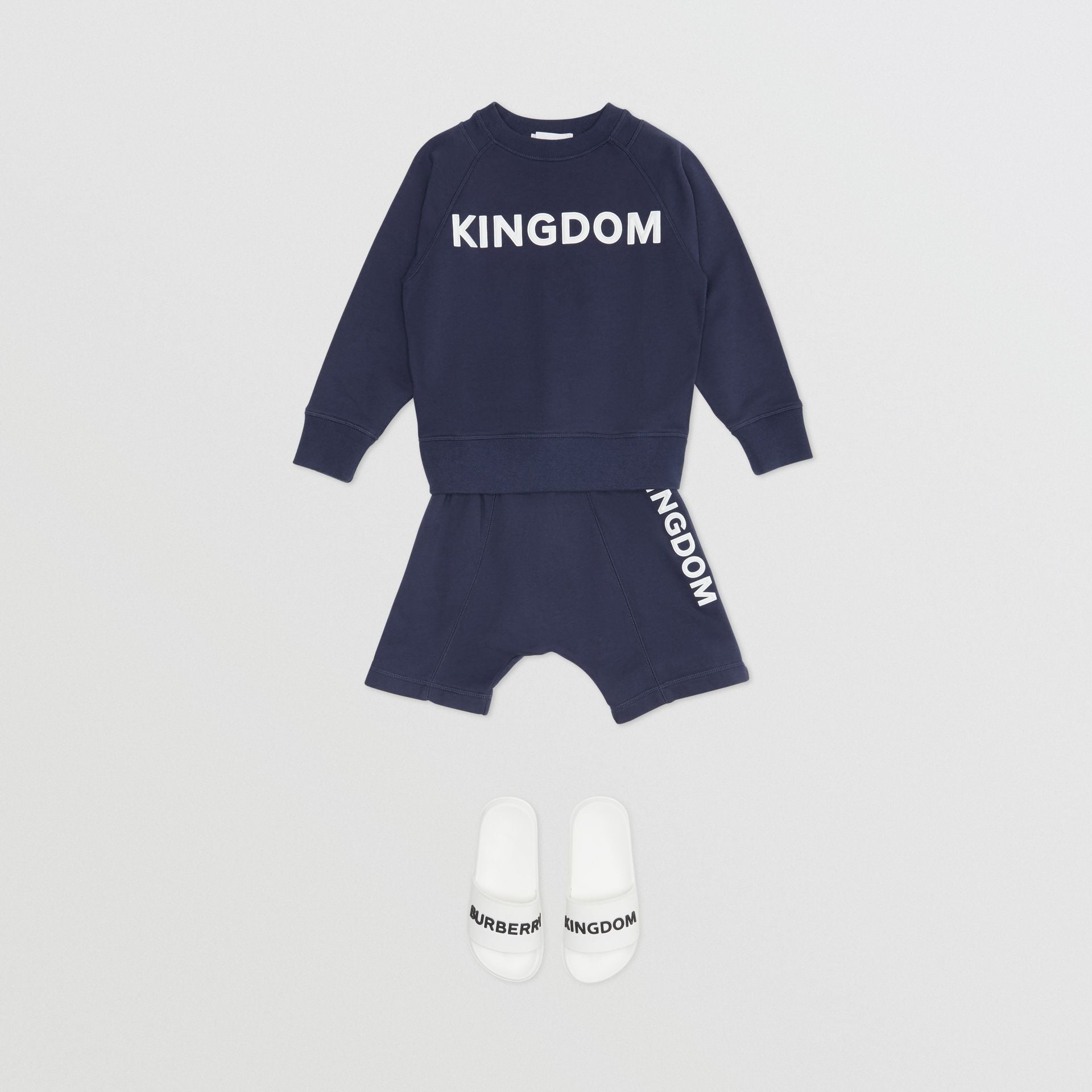 Boys Blue Logo Cotton Sweater