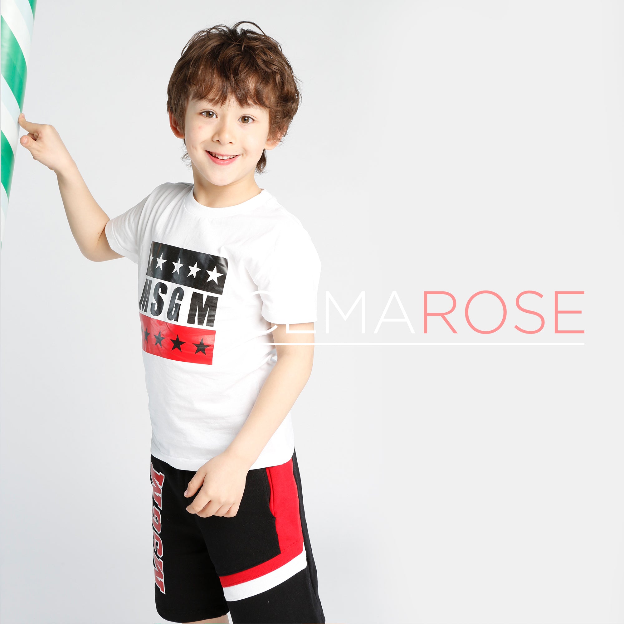 Boys Black Cotton Fleece Shorts