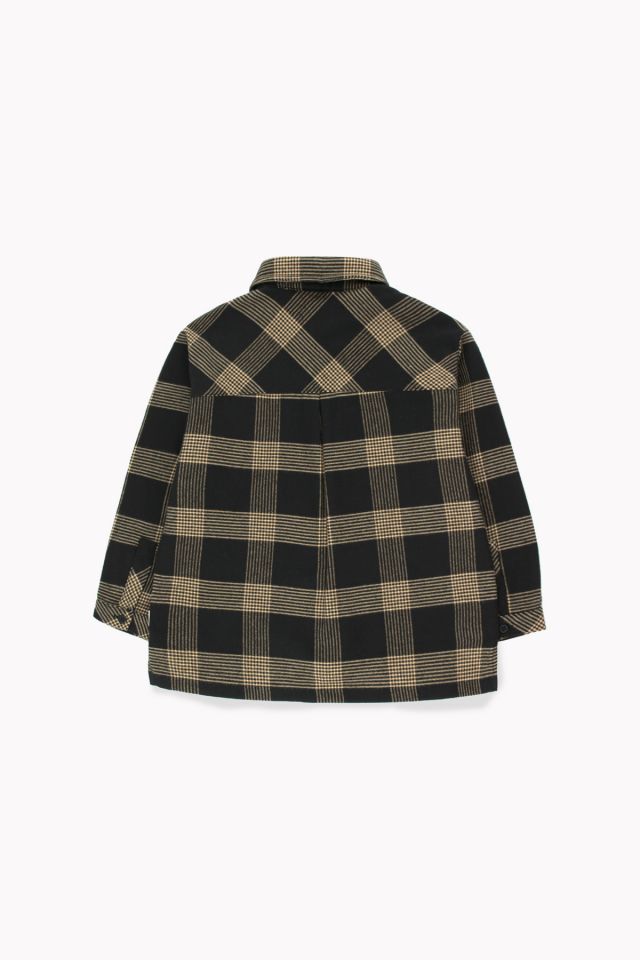 Boys & Girls Black Check Cotton Shirt