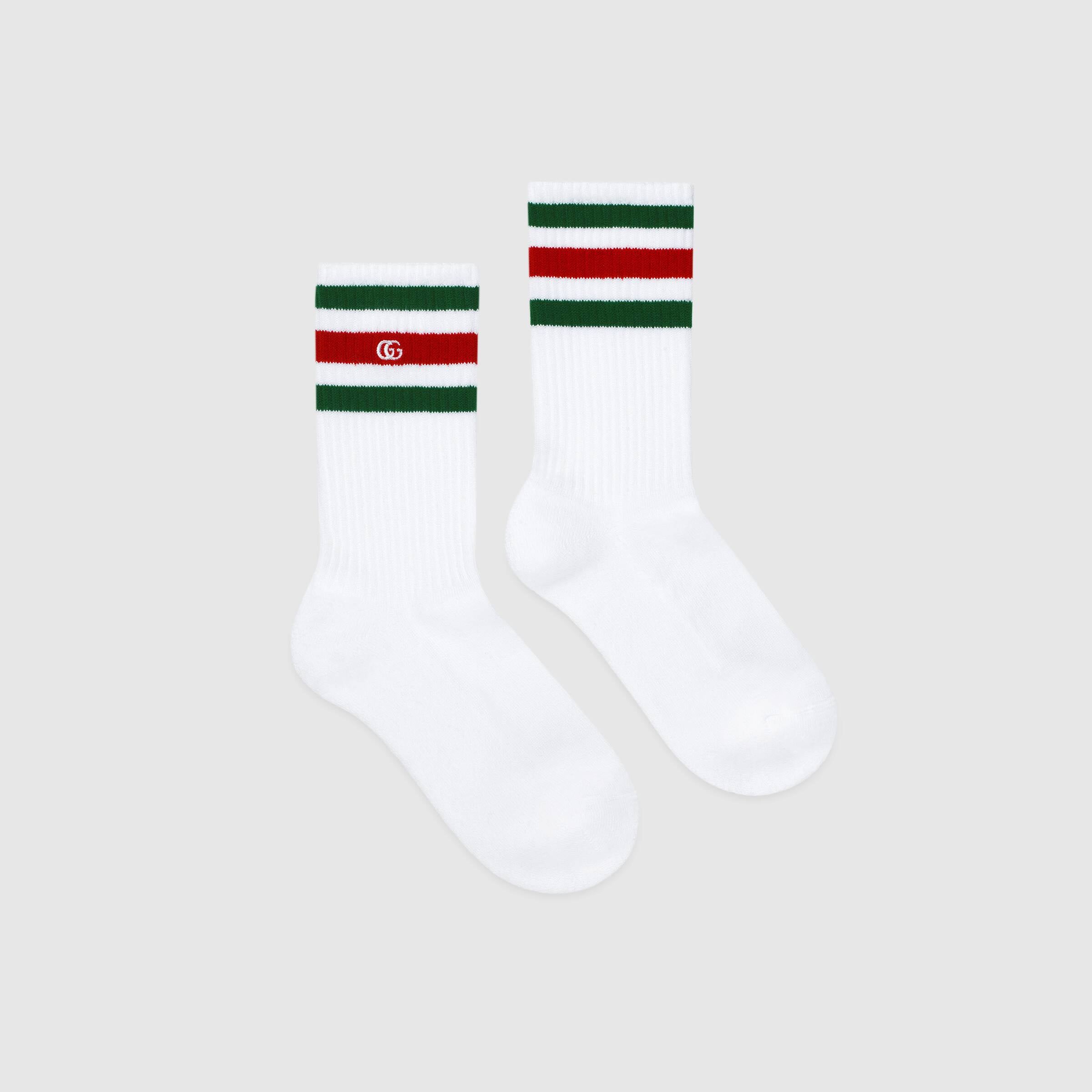 Boys White Logo Cotton Socks