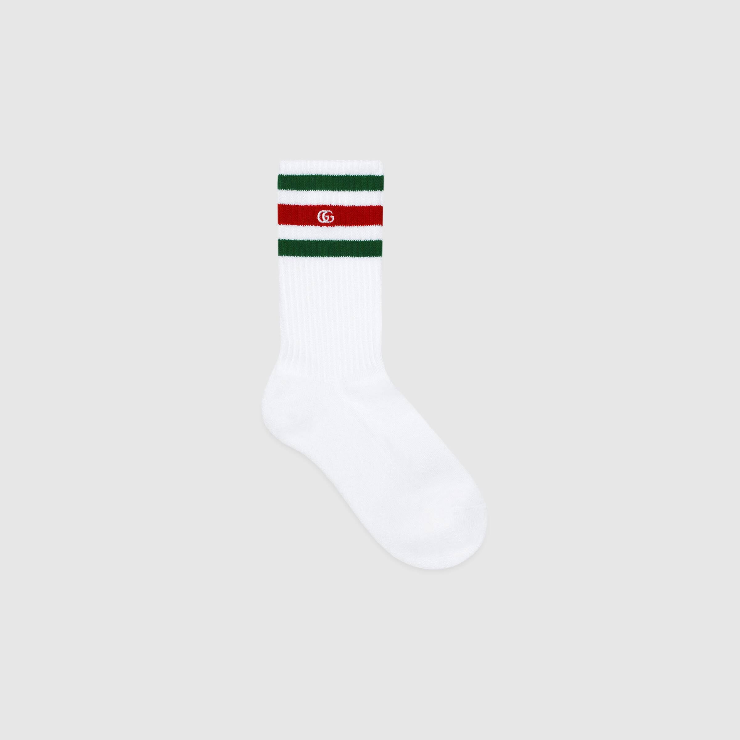 Boys White Logo Cotton Socks