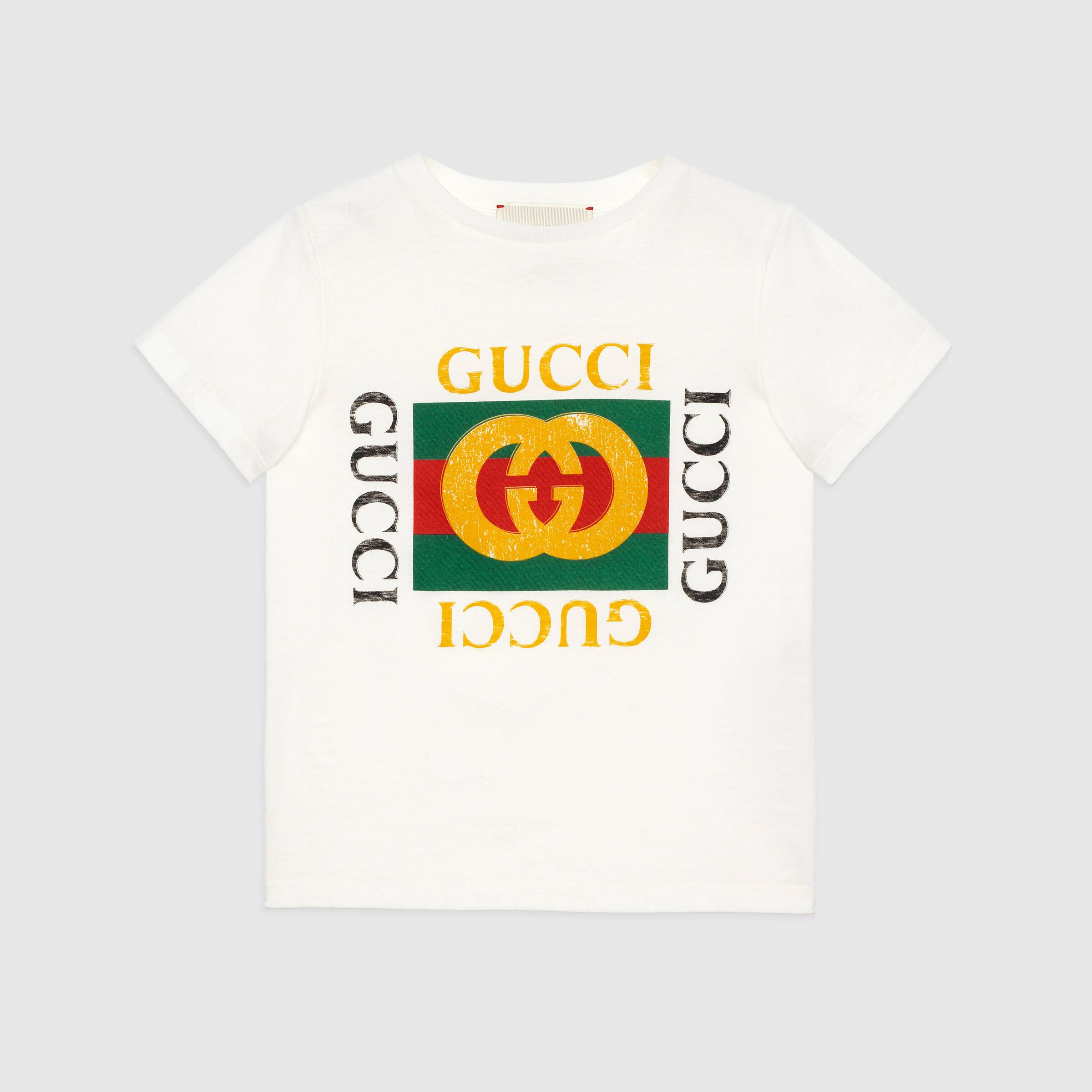 Boys & Girls White Logo Cotton T-shirt