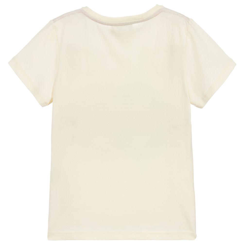 Boys Ivory Logo Cotton T-Shirt