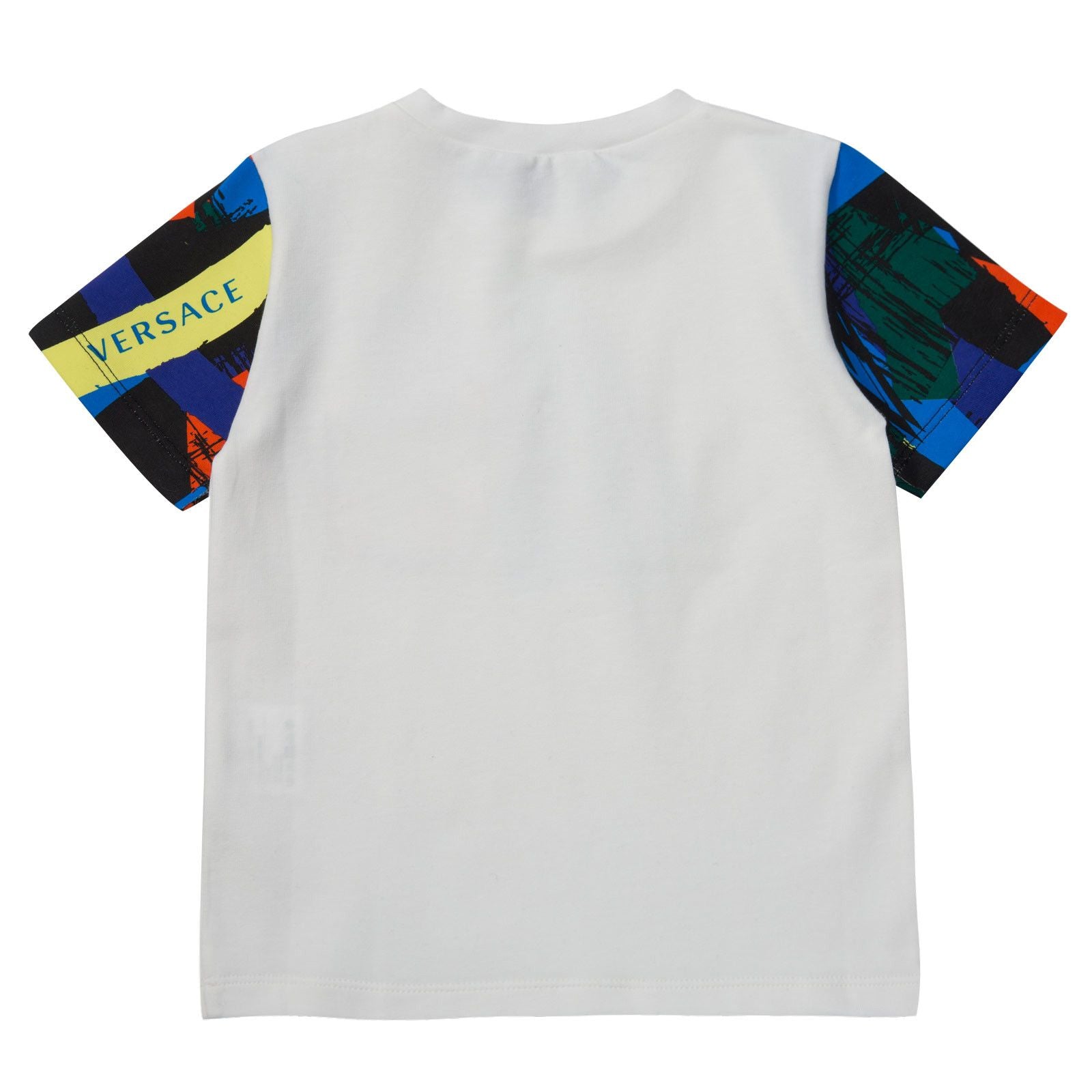 Baby Boys White T-Shirt With Muliticolor Pockets&Cuffs - CÉMAROSE | Children's Fashion Store - 2