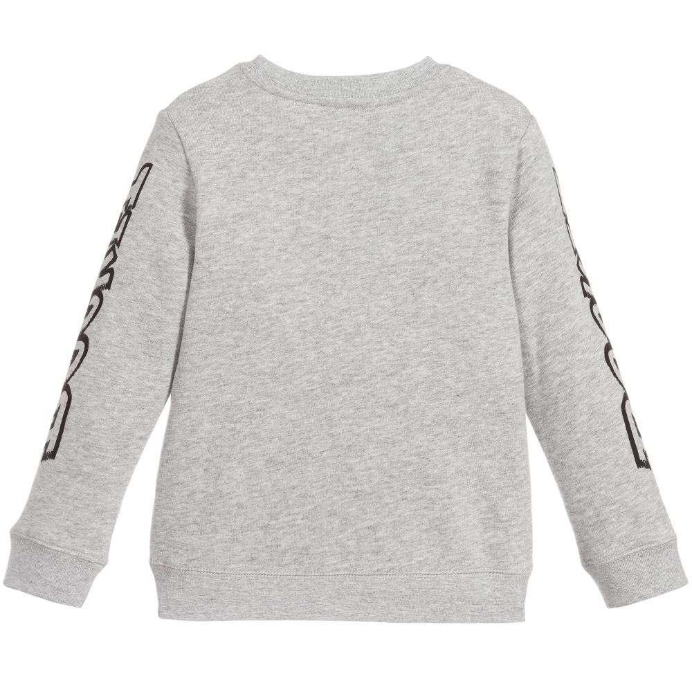 Boys Grey Printing Cotton Sweatshirt