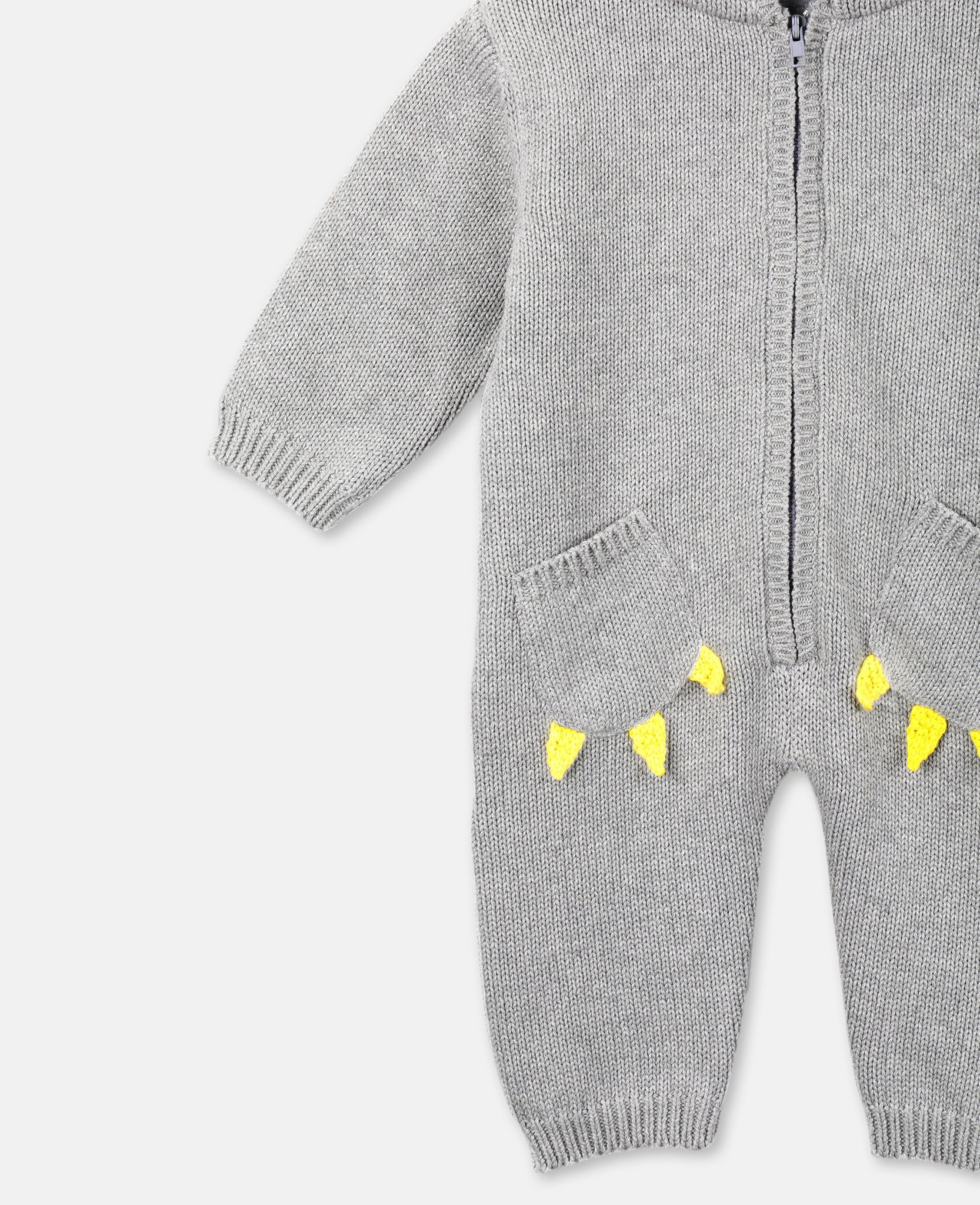 Baby Boys Grey Knit Jumpsuit