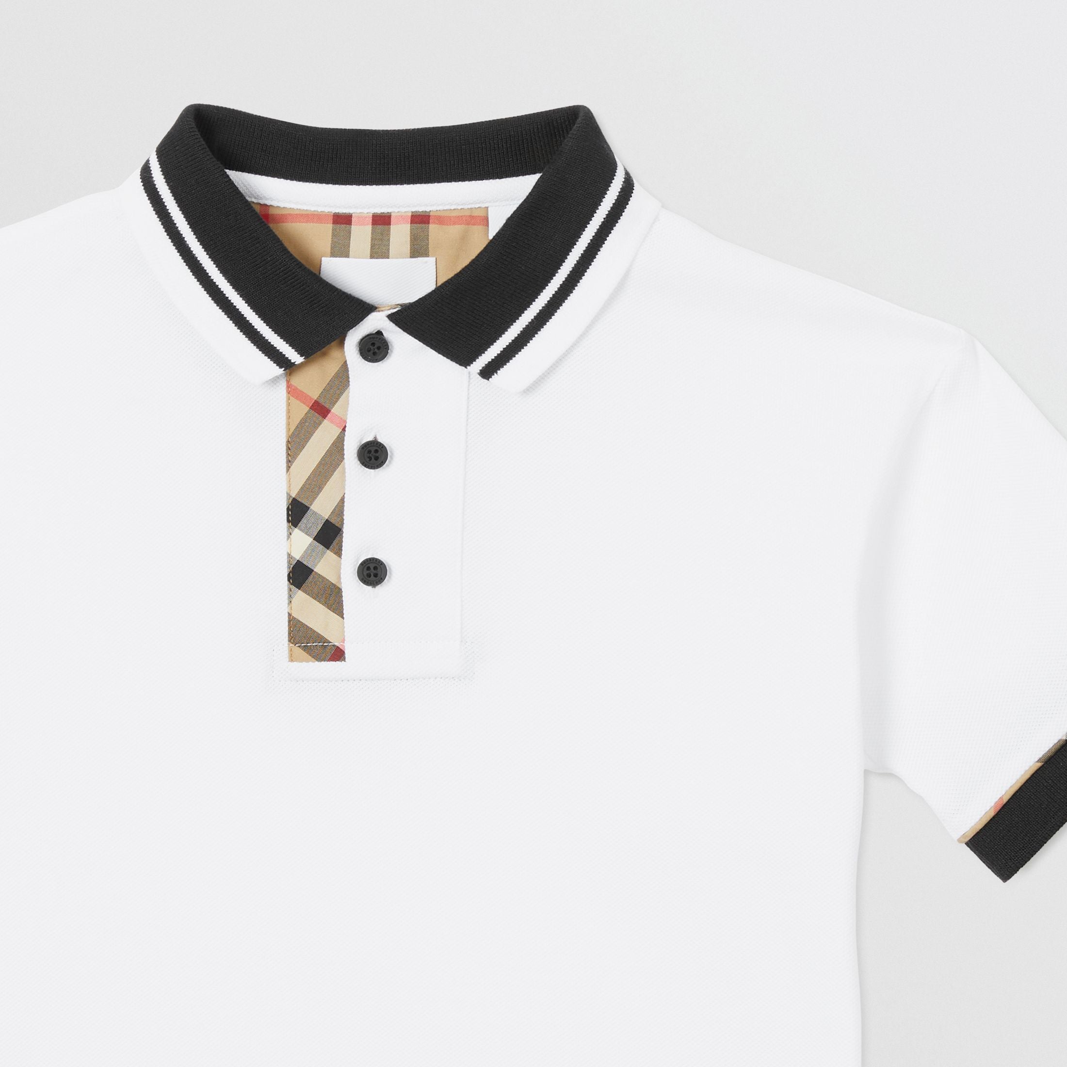 Boys White Cotton Polo Shirt