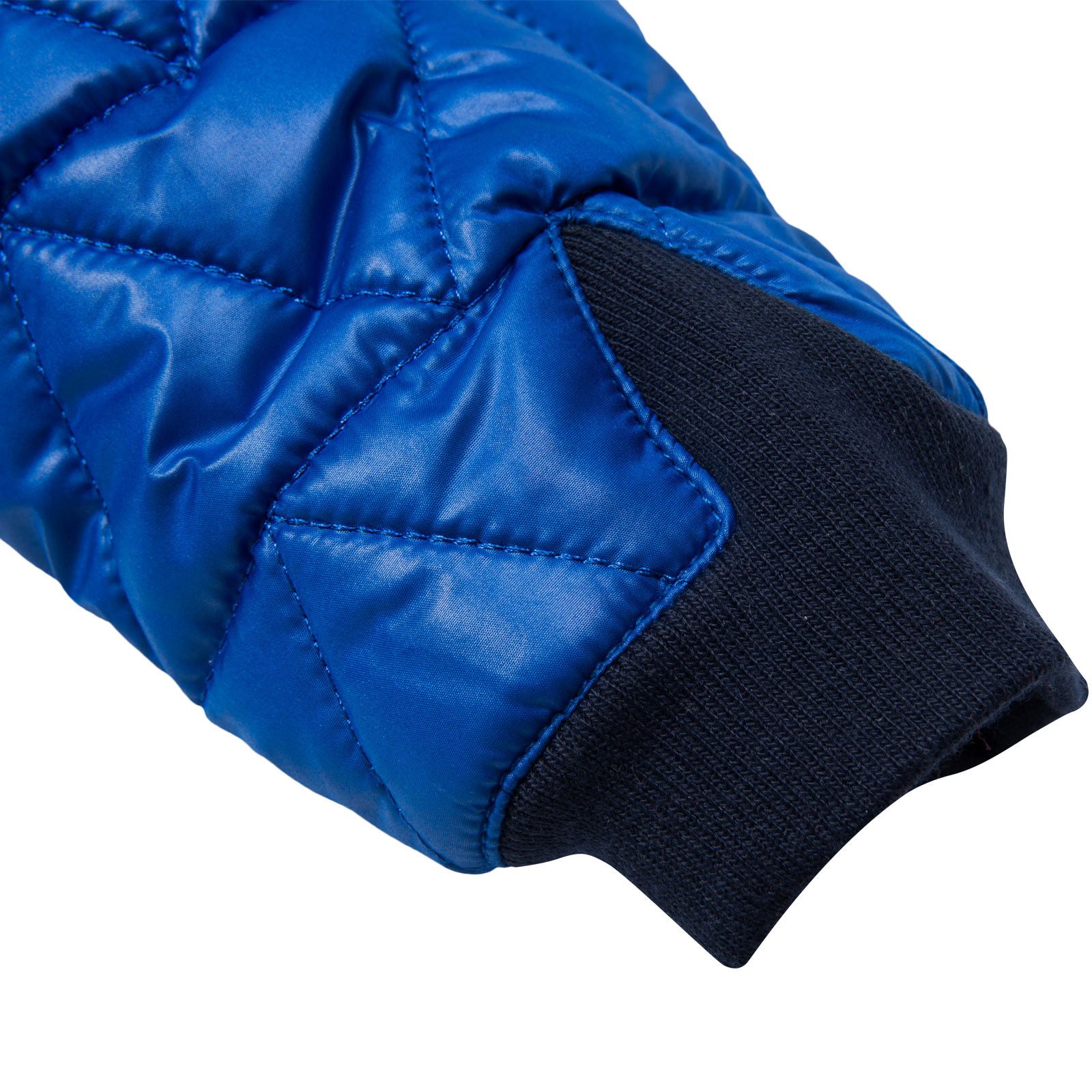 Boys Blue Quilted Jacket With Zipped Pockets - CÉMAROSE | Children's Fashion Store - 4