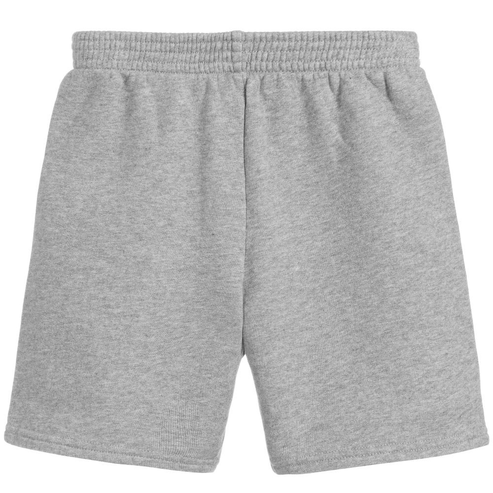 Boys Grey Logo Cotton Shorts