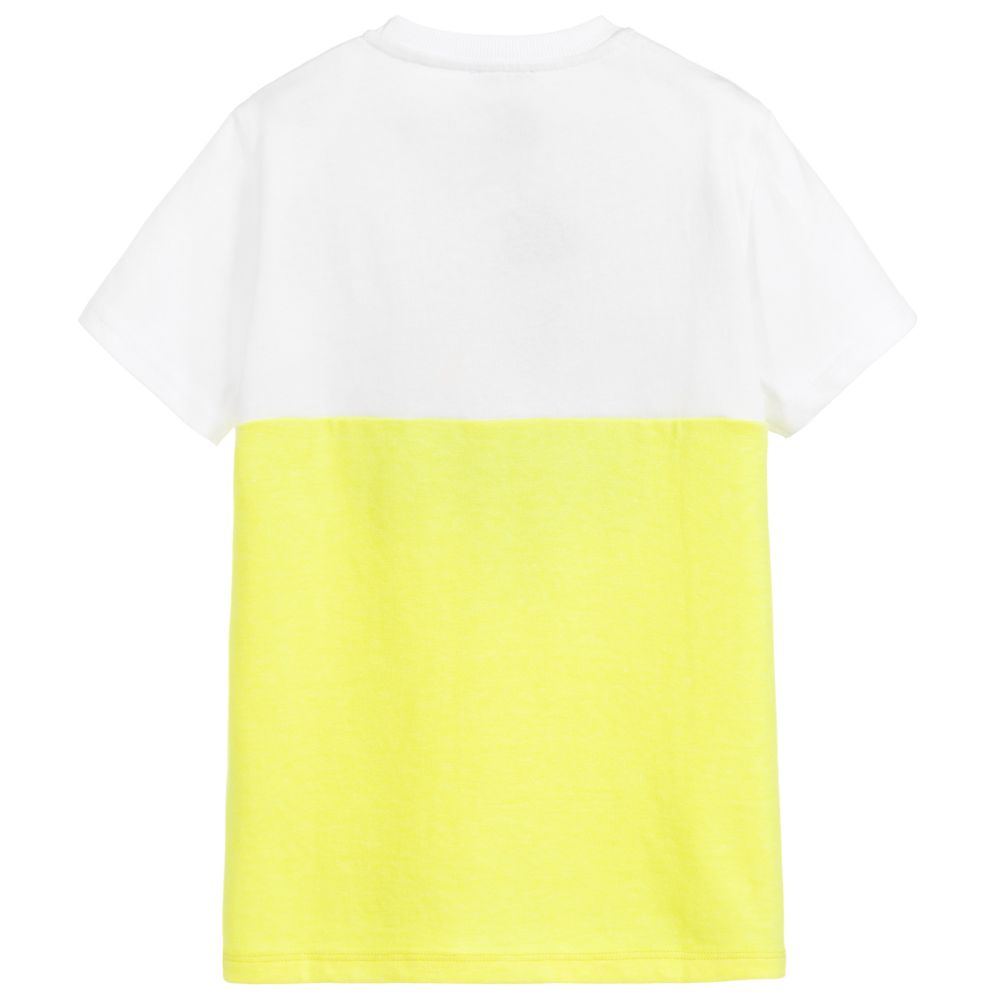 Boys Yellow Tiger Cotton T-shirt