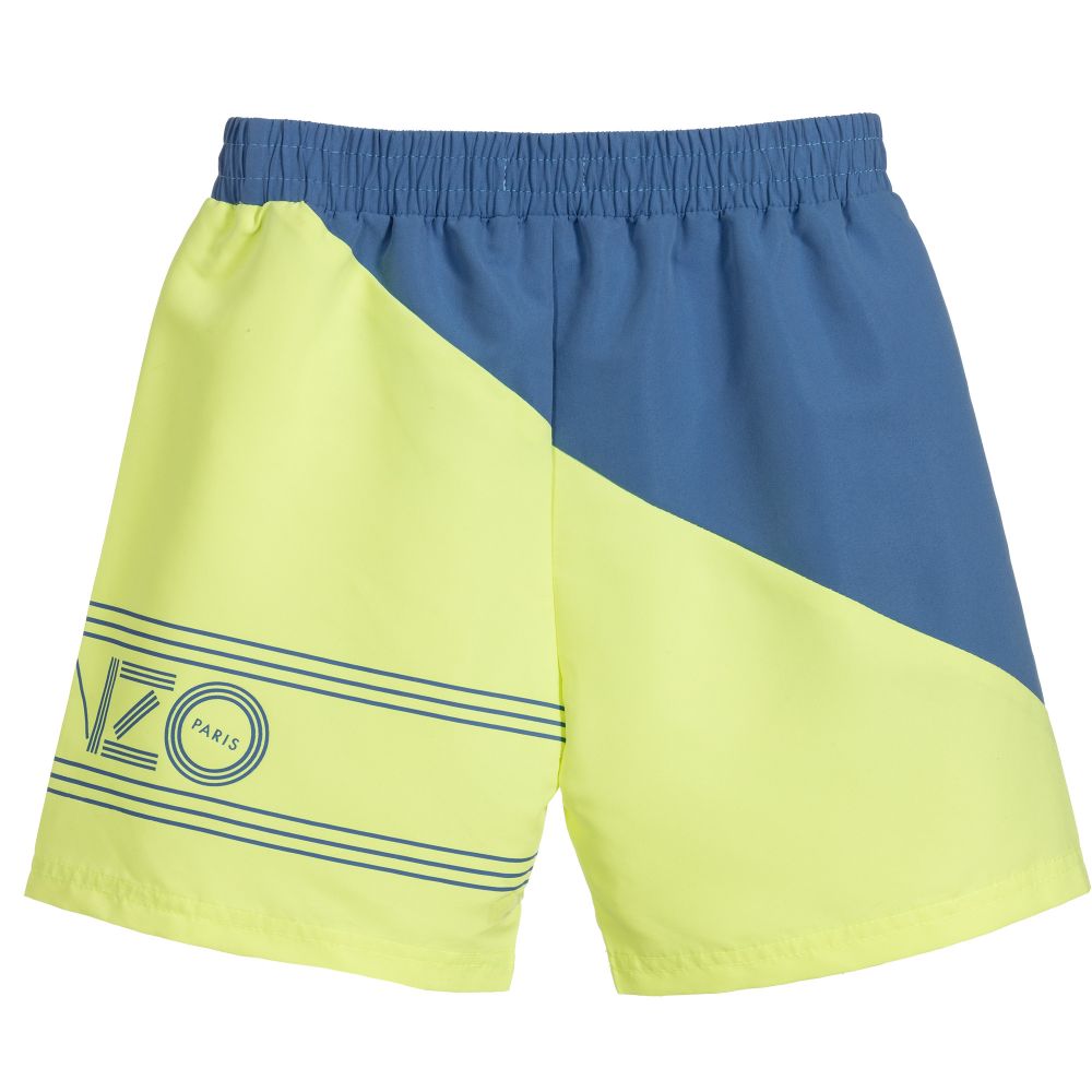 Boys Yellow & Blue Swim Shorts