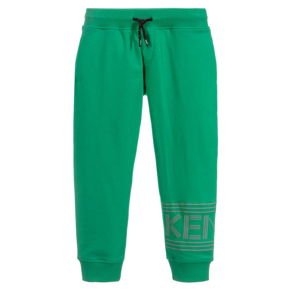 Boys Green Cotton Trousers