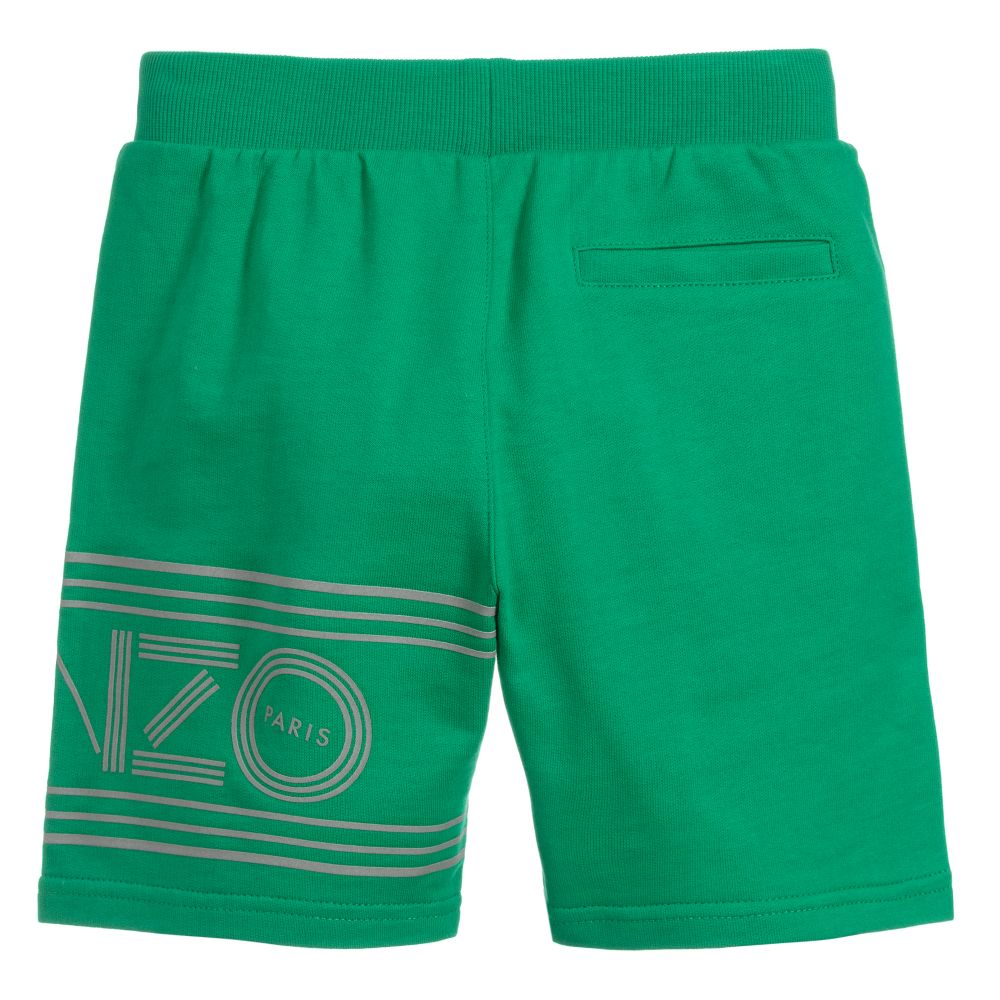 Boys Green Cotton Shorts