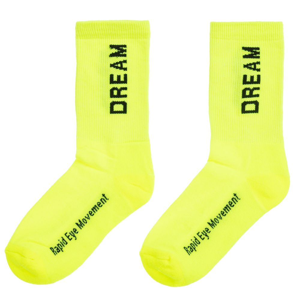 Boys & Girls Yellow Logo Cotton Socks