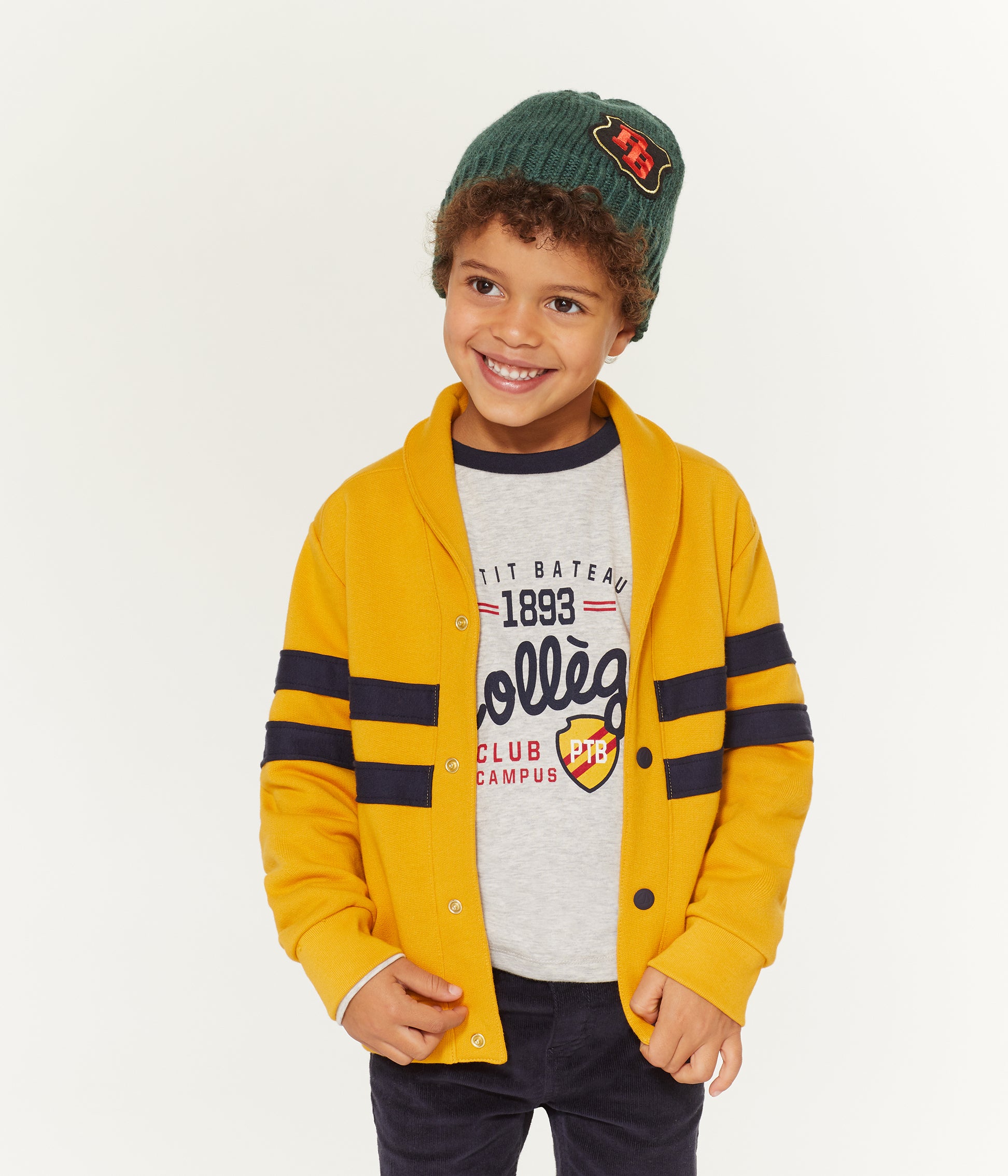 Boys Yellow Cotton Coat